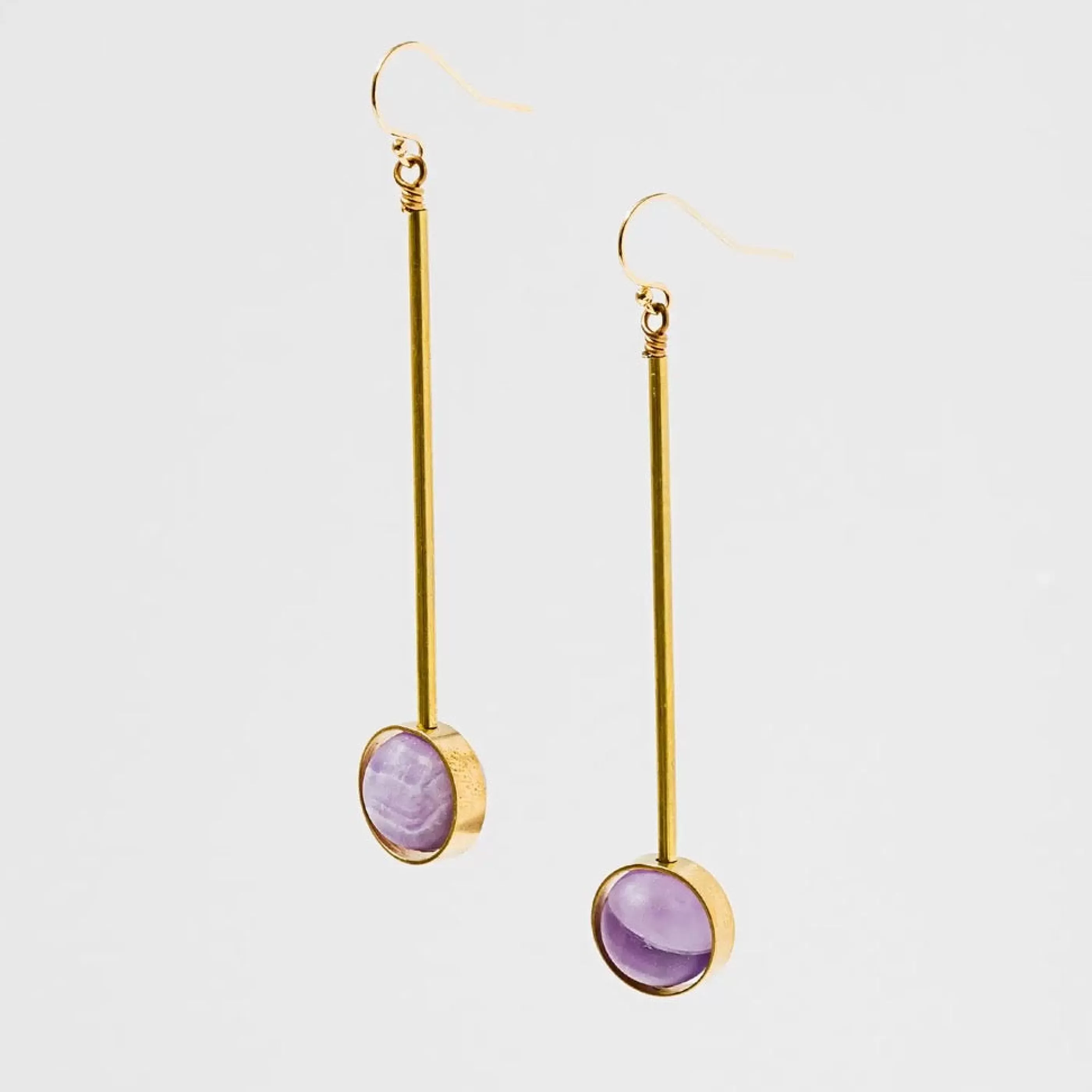 Larissa Loden Jewellery>Aberrant Earrings Amethyst