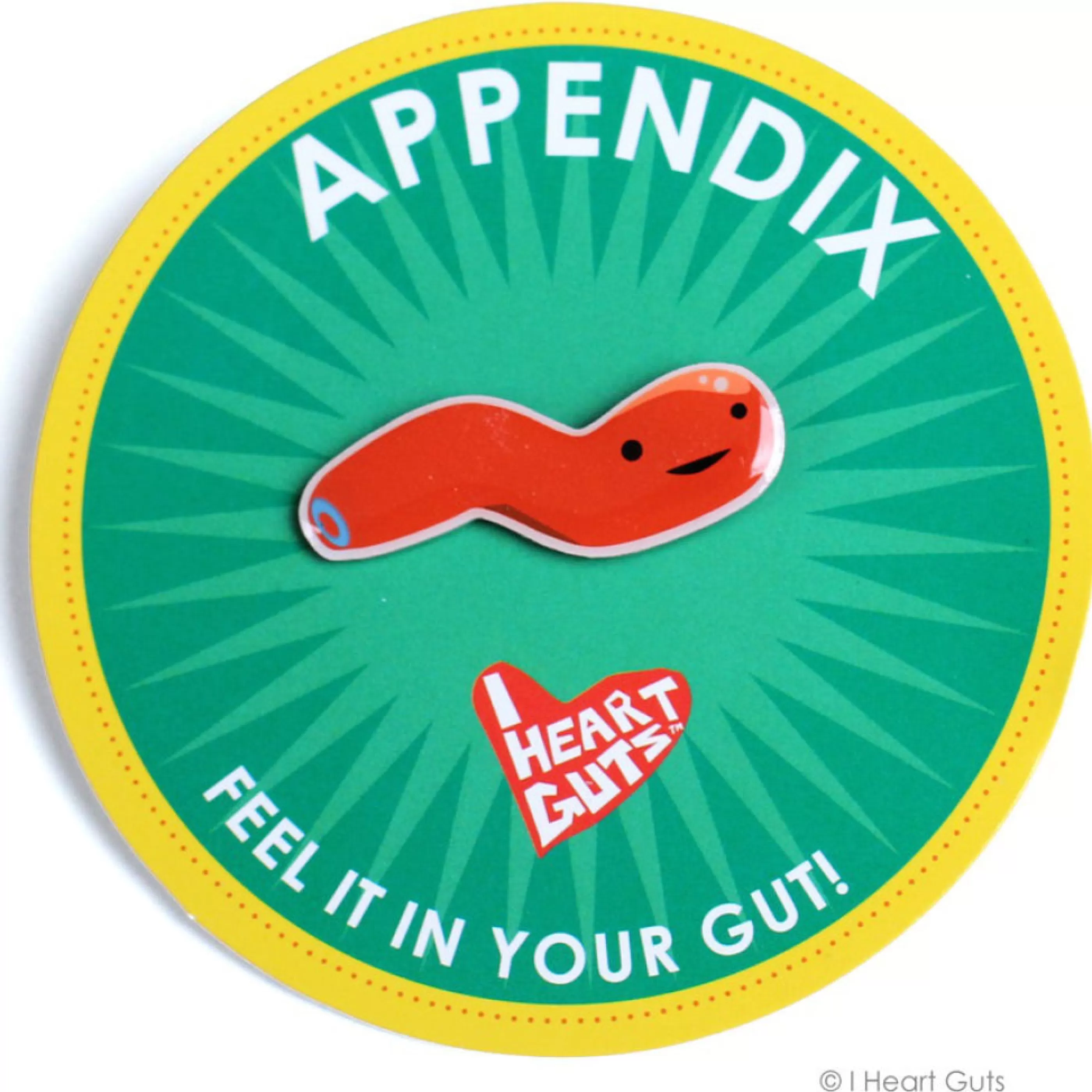 I Heart Guts Pins, Patches & Keychains>Appendix Lapel Pin