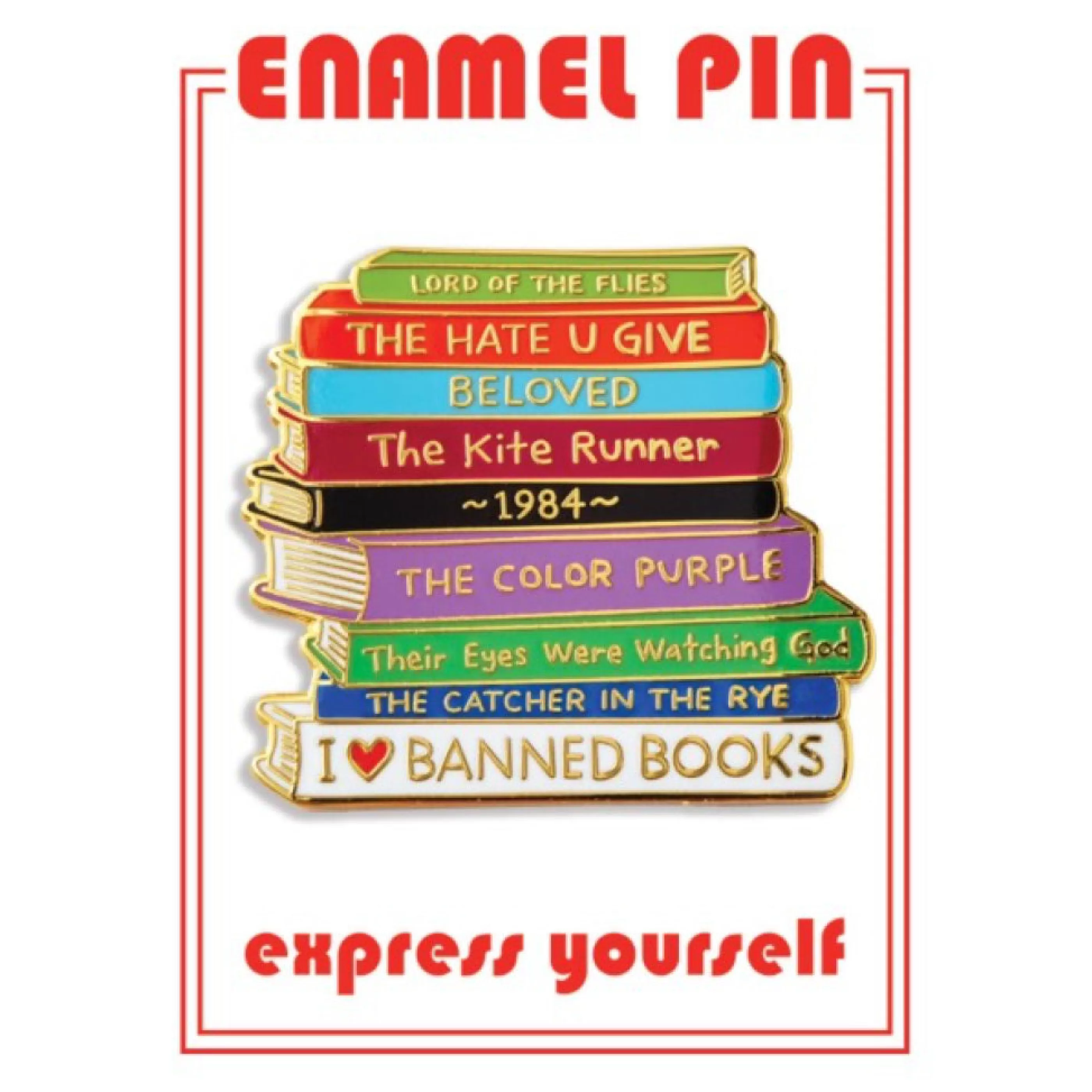 The Found Pins, Patches & Keychains>Banned Books Enamel Pin