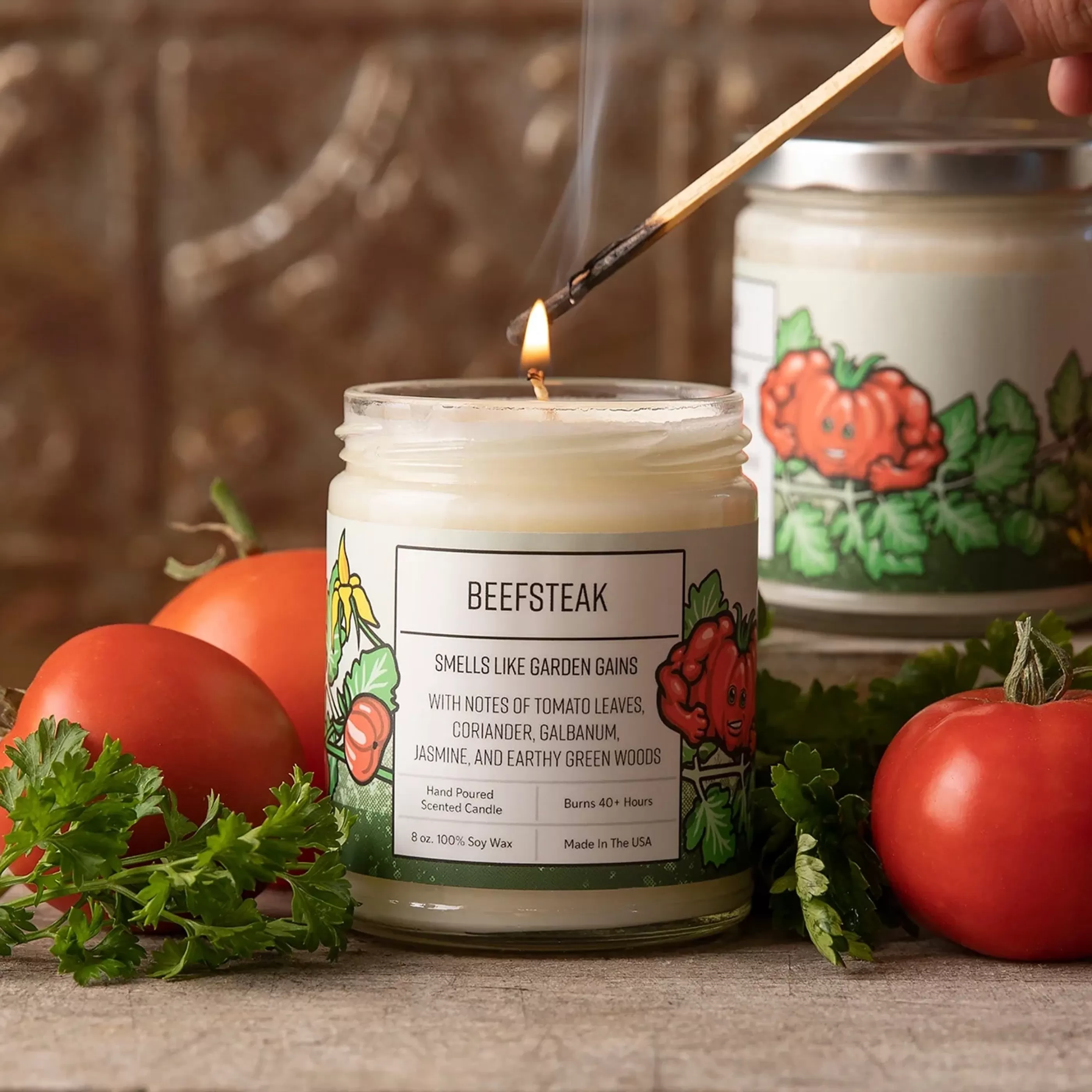 Two Little Fruits Candles & Home Fragrances>Beefsteak 8Oz Soy Candle