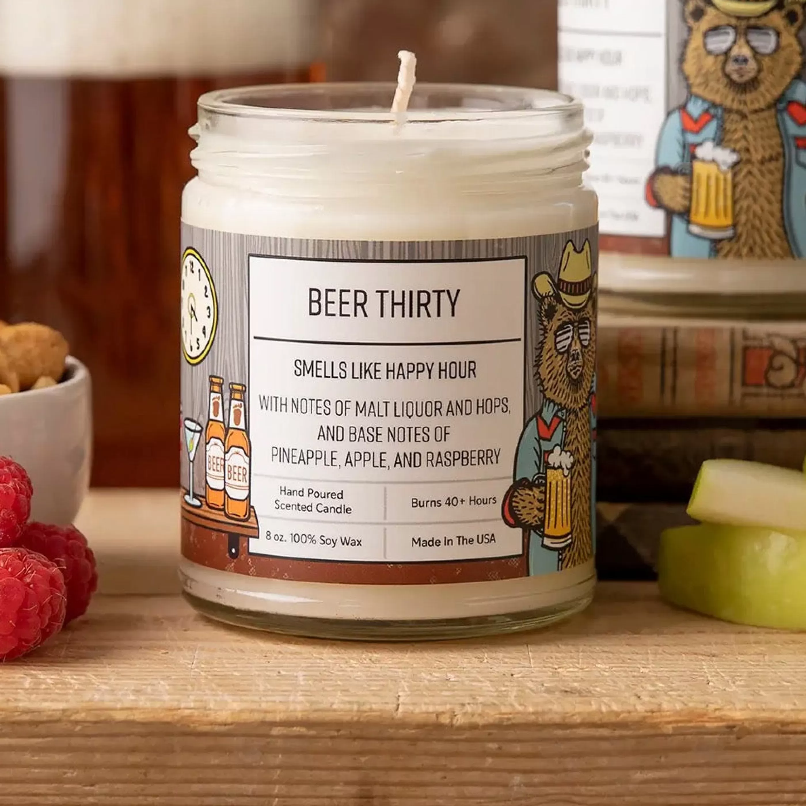 Two Little Fruits Candles & Home Fragrances>Beer Thirty 8Oz Soy Candle