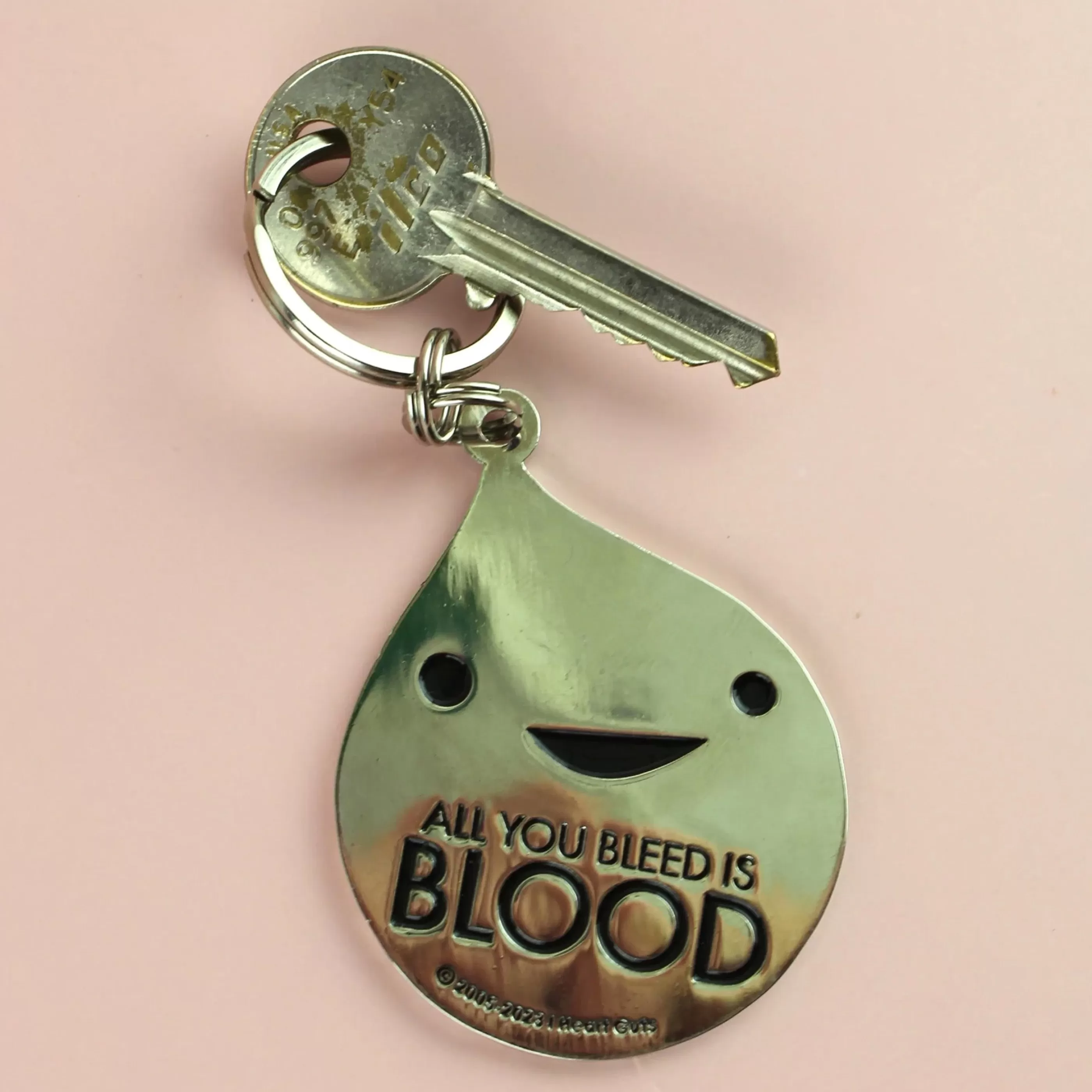 I Heart Guts Pins, Patches & Keychains>Blood Enamel Keychain