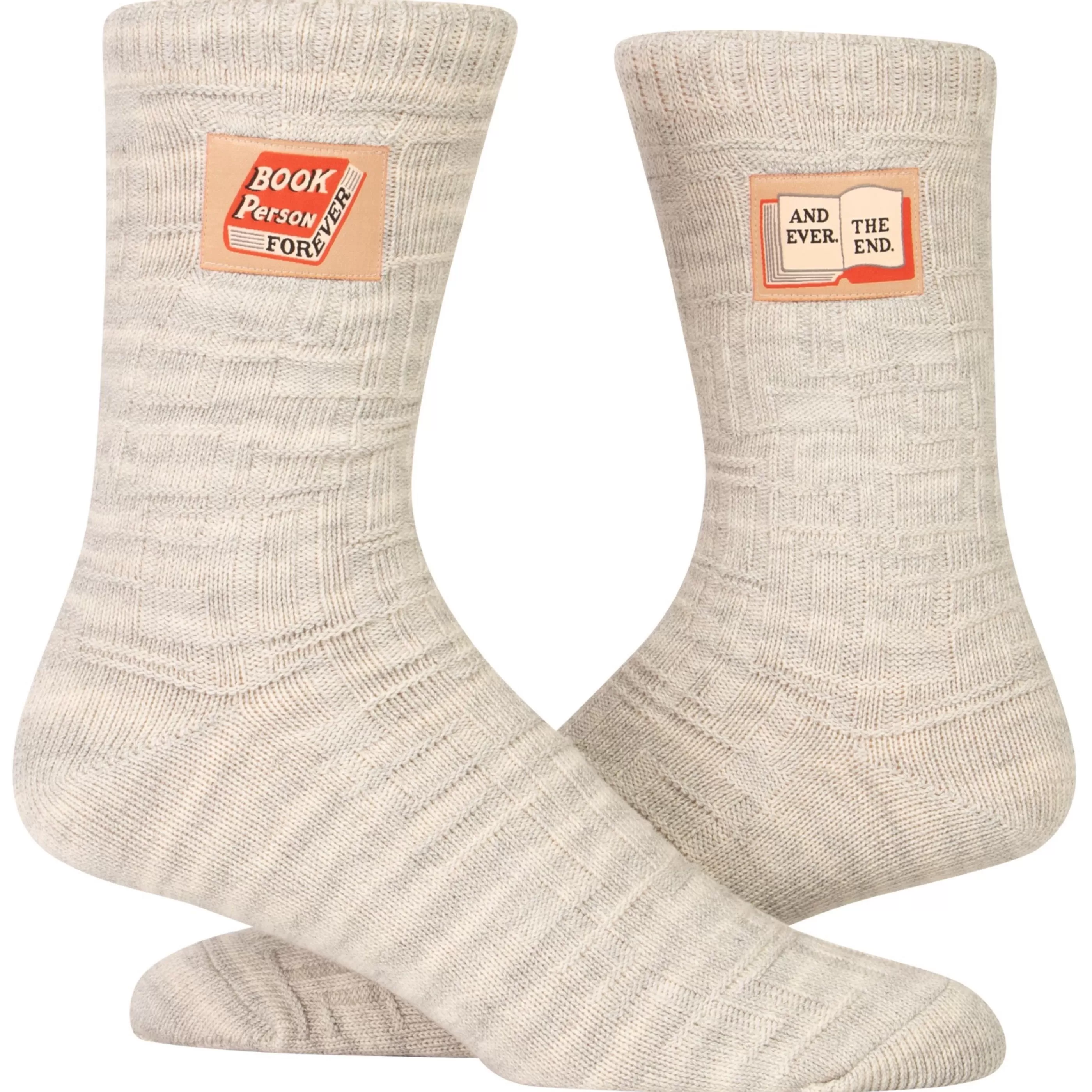 Blue Q Men's Socks>Book Person Forever Tag Socks