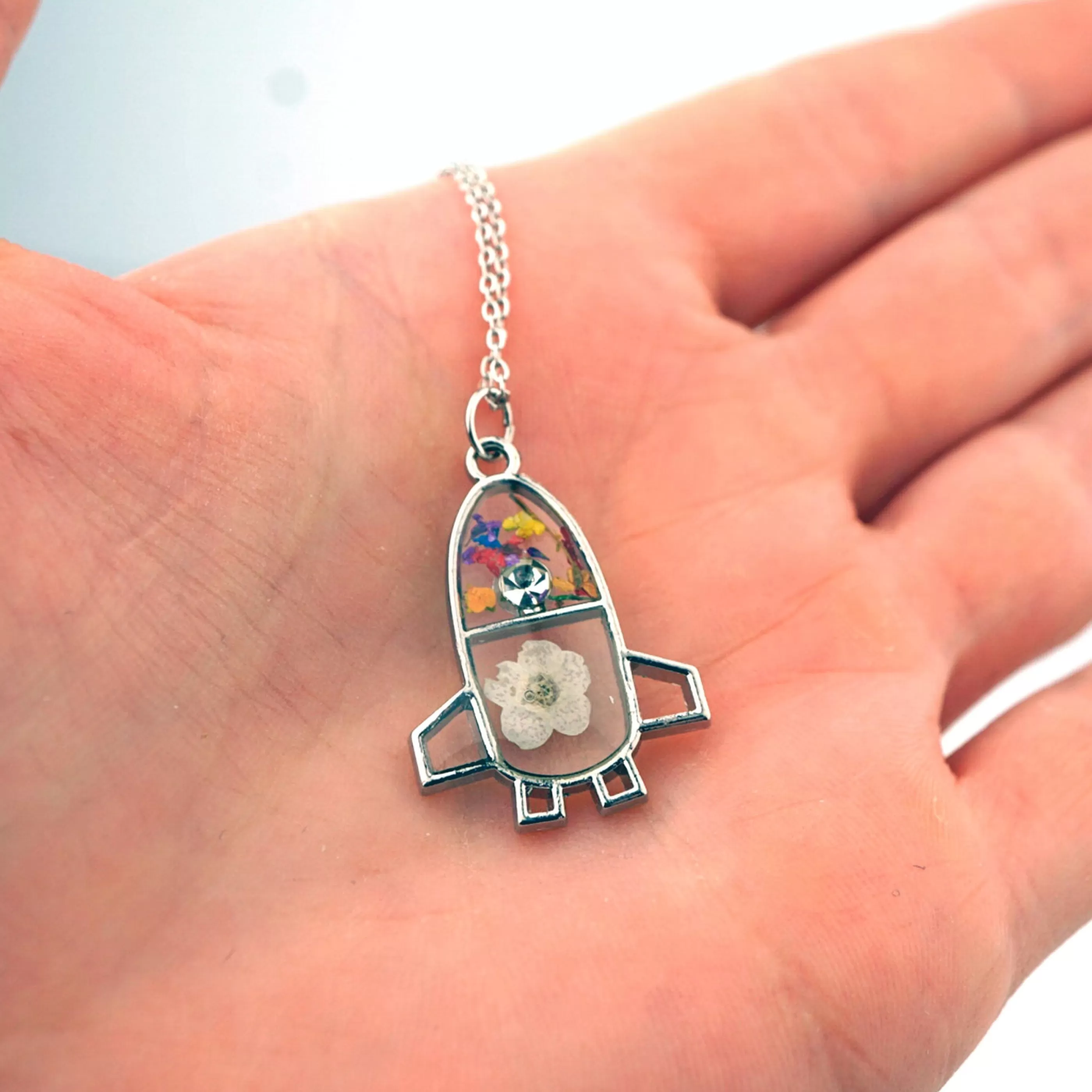 The Pretty Pickle Jewellery>Botanical Rocket Ship Necklace