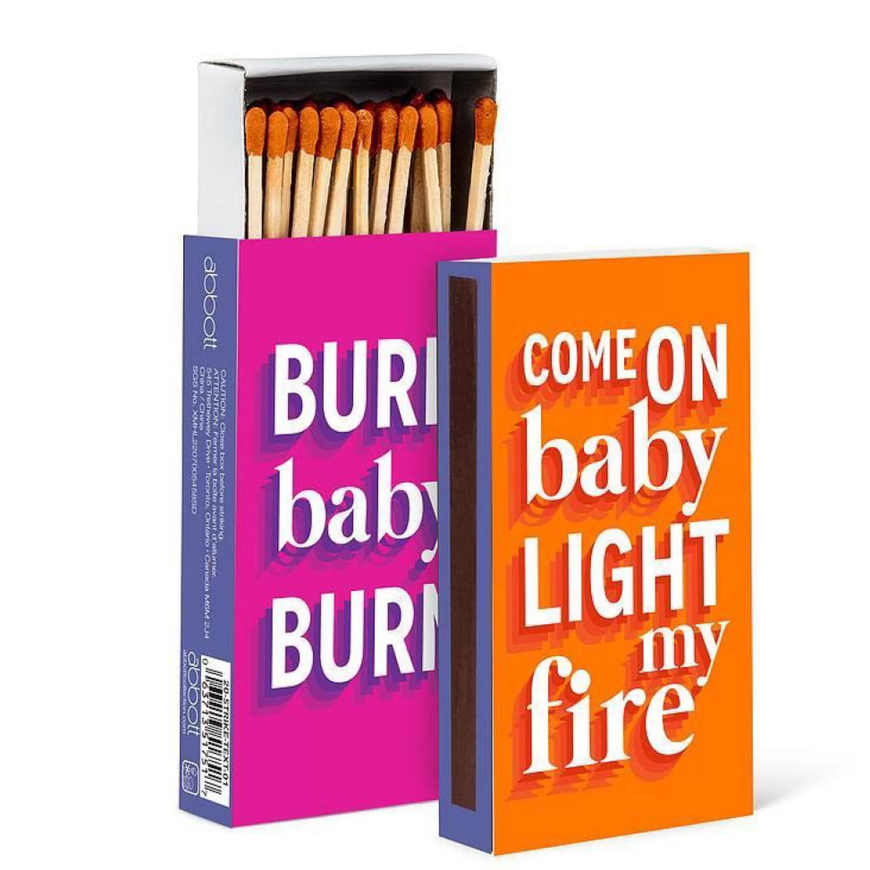 Abbott Collection Candles & Home Fragrances>Burn Baby Burn Text Box Of Matches