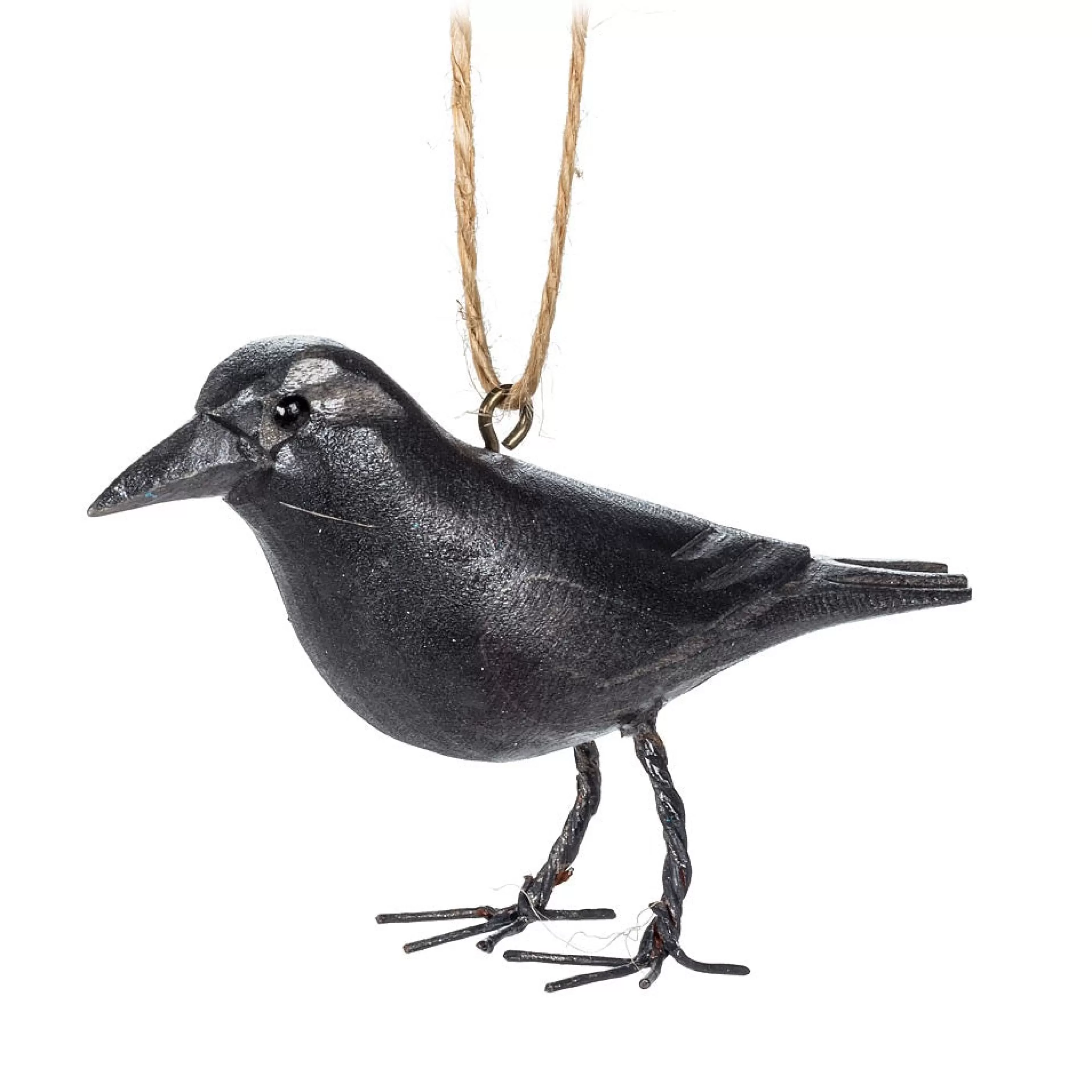 Abbott Collection Carved Crow Ornament Flash Sale