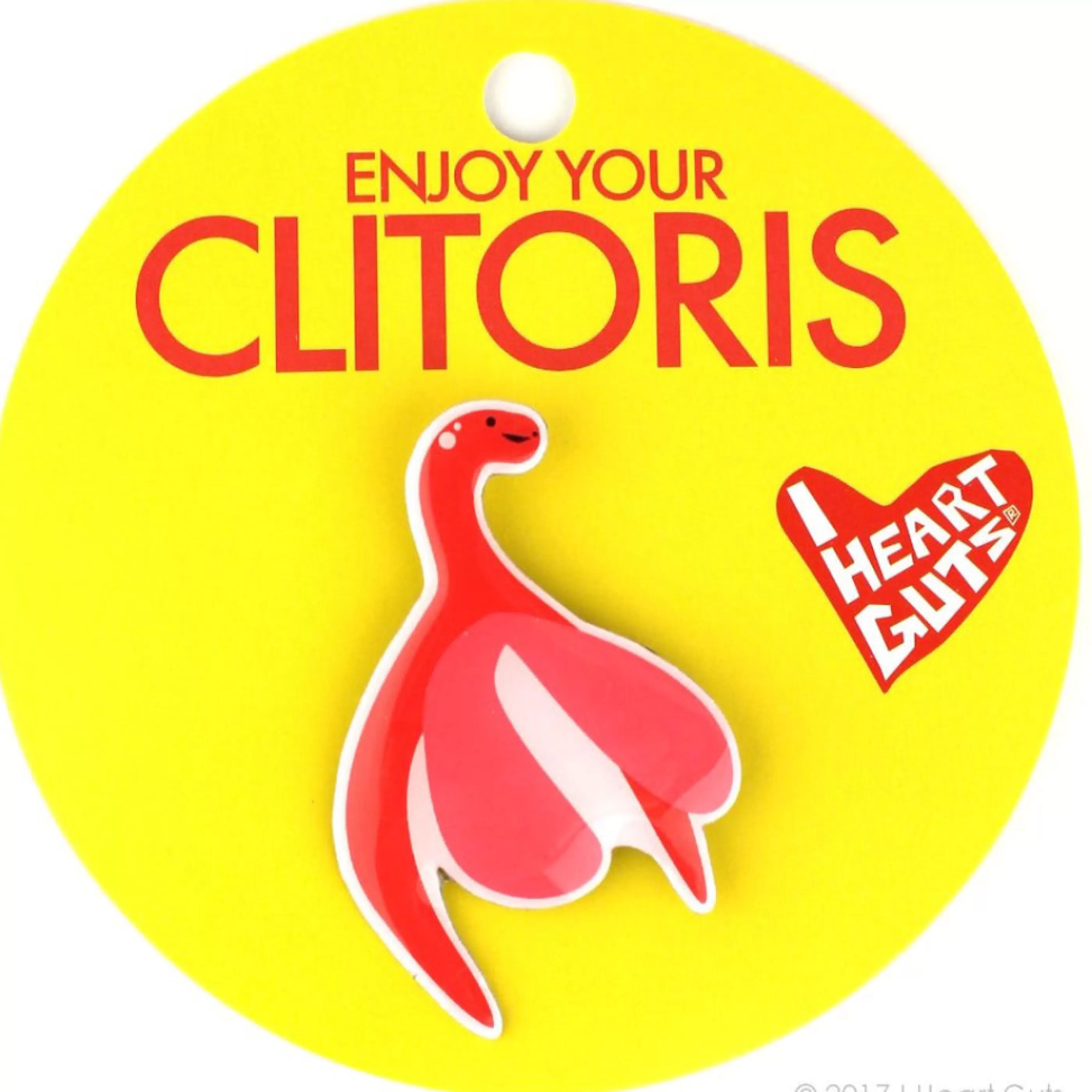 I Heart Guts Pins, Patches & Keychains>Clitoris Lapel Pin