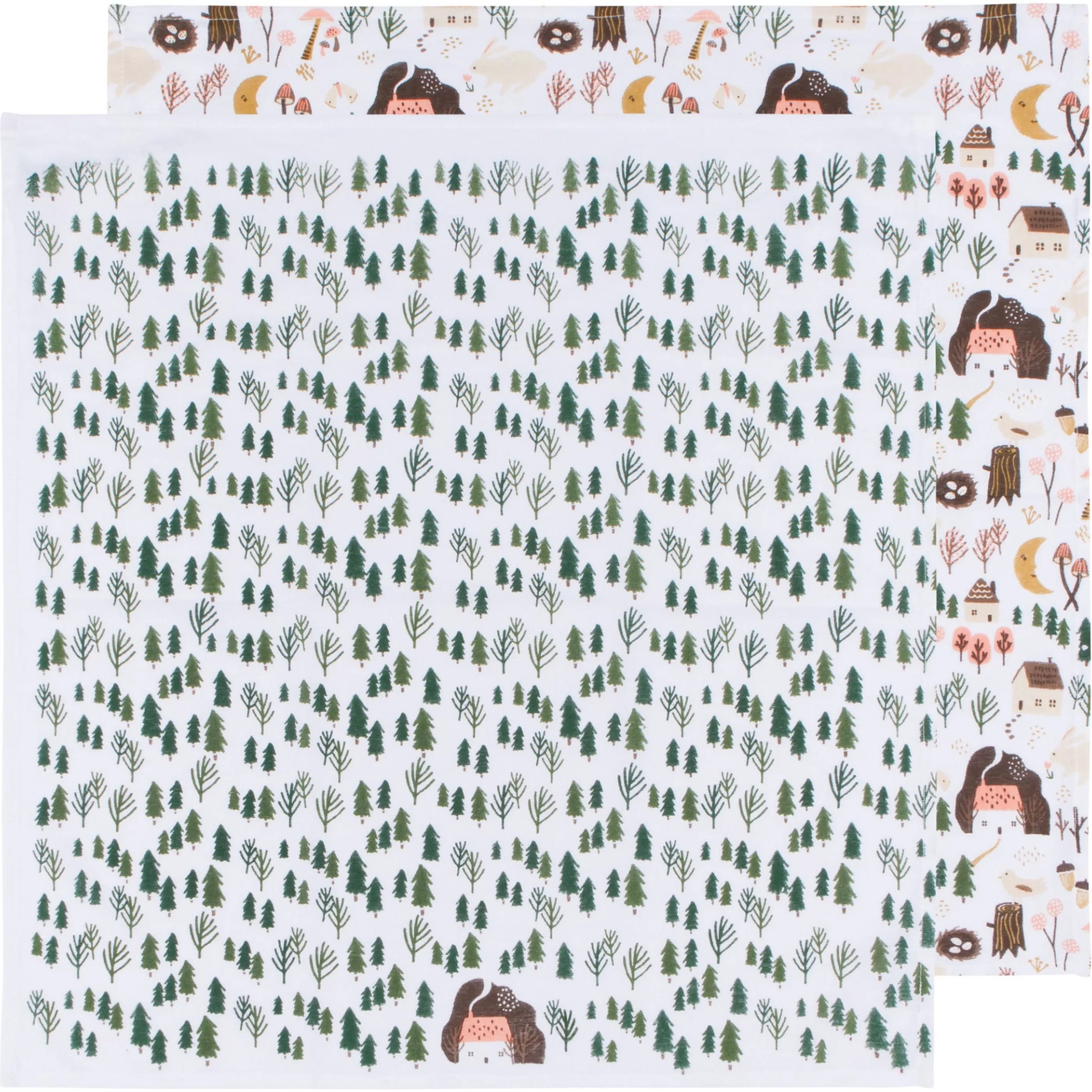 Danica Kitchen & Dining>Cozy Cottage Floursack Tea Towels Set Of 2