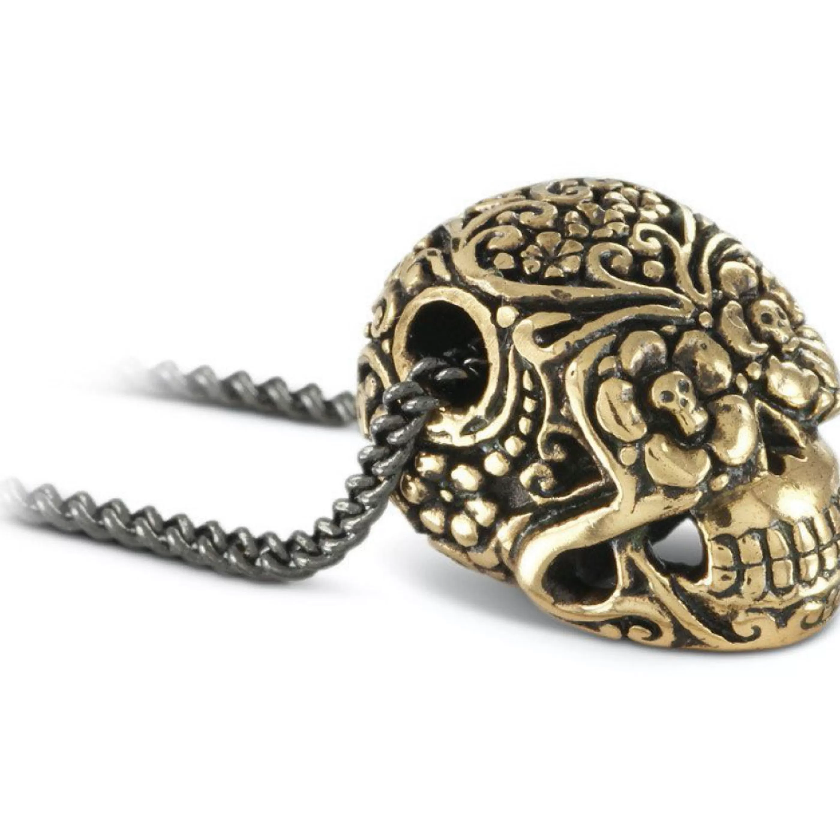 Lost Apostle Jewellery>Day Of The Dead Skull Large Bronze Necklace