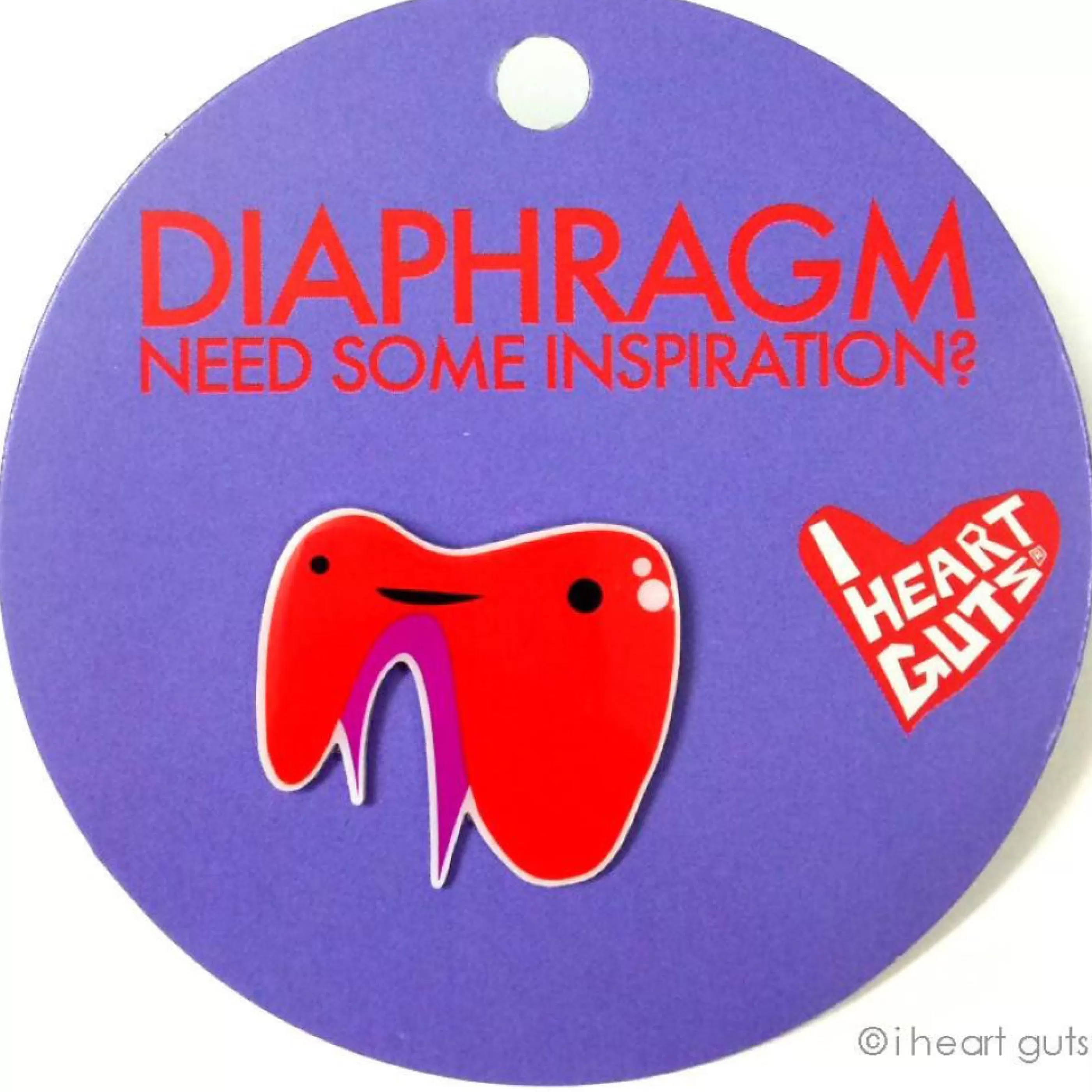 I Heart Guts Pins, Patches & Keychains>Diaphragm Lapel Pin