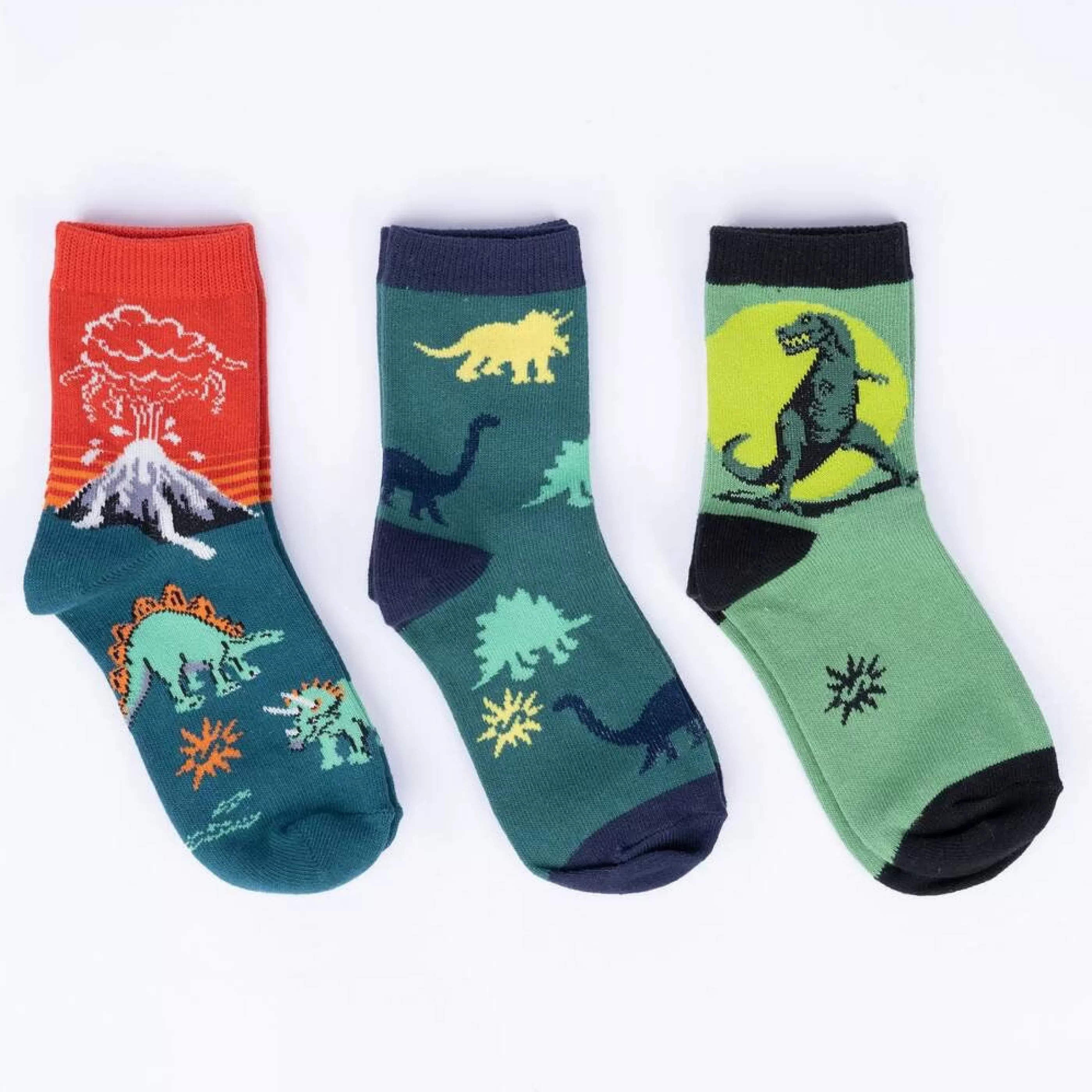 Sock It To Me Kids' Socks>Dinosaur Days Junior Crew Pack