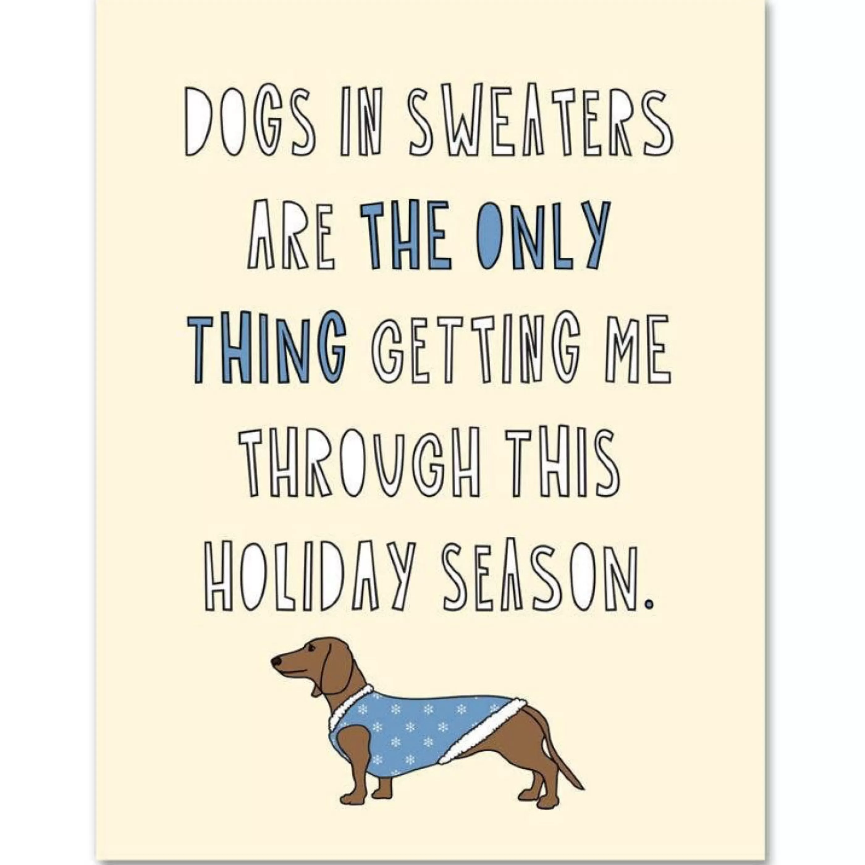 Near Modern Disaster Dogs In Sweaters Card Cheap