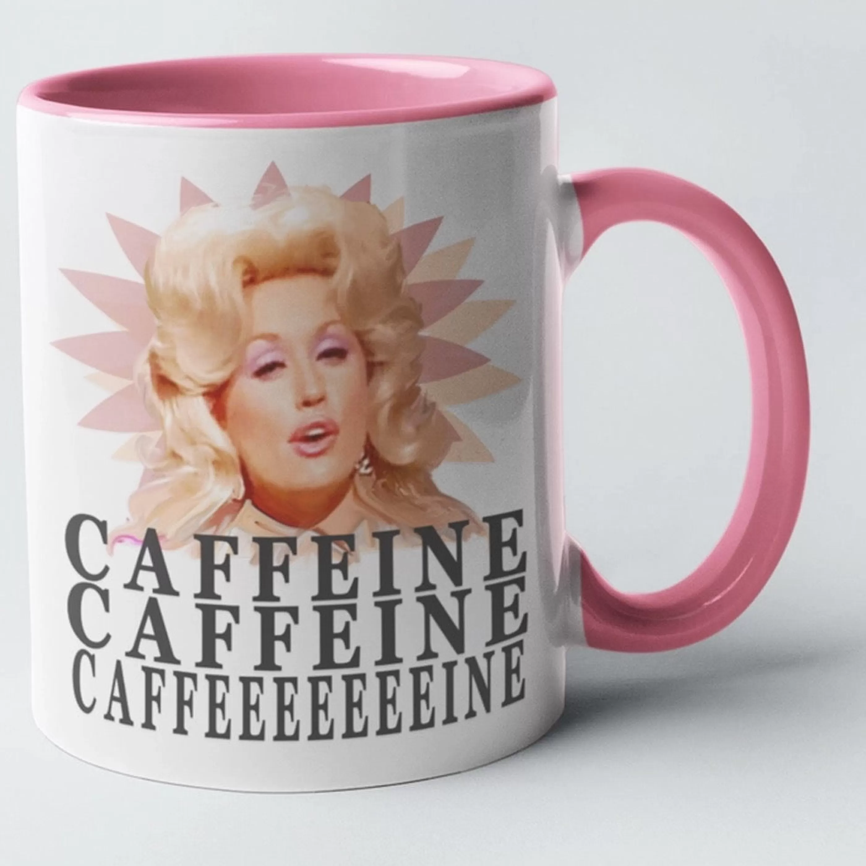 Calm Down Caren Mugs>Dolly Parton - Caffeine, Caffeine Coffee Mug