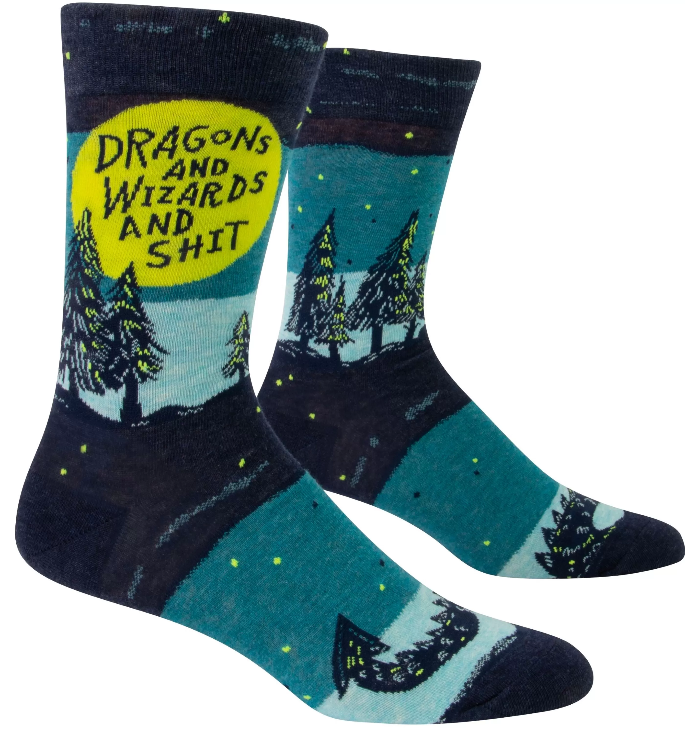 Blue Q Men's Socks>Dragons & Wizards Men's Socks