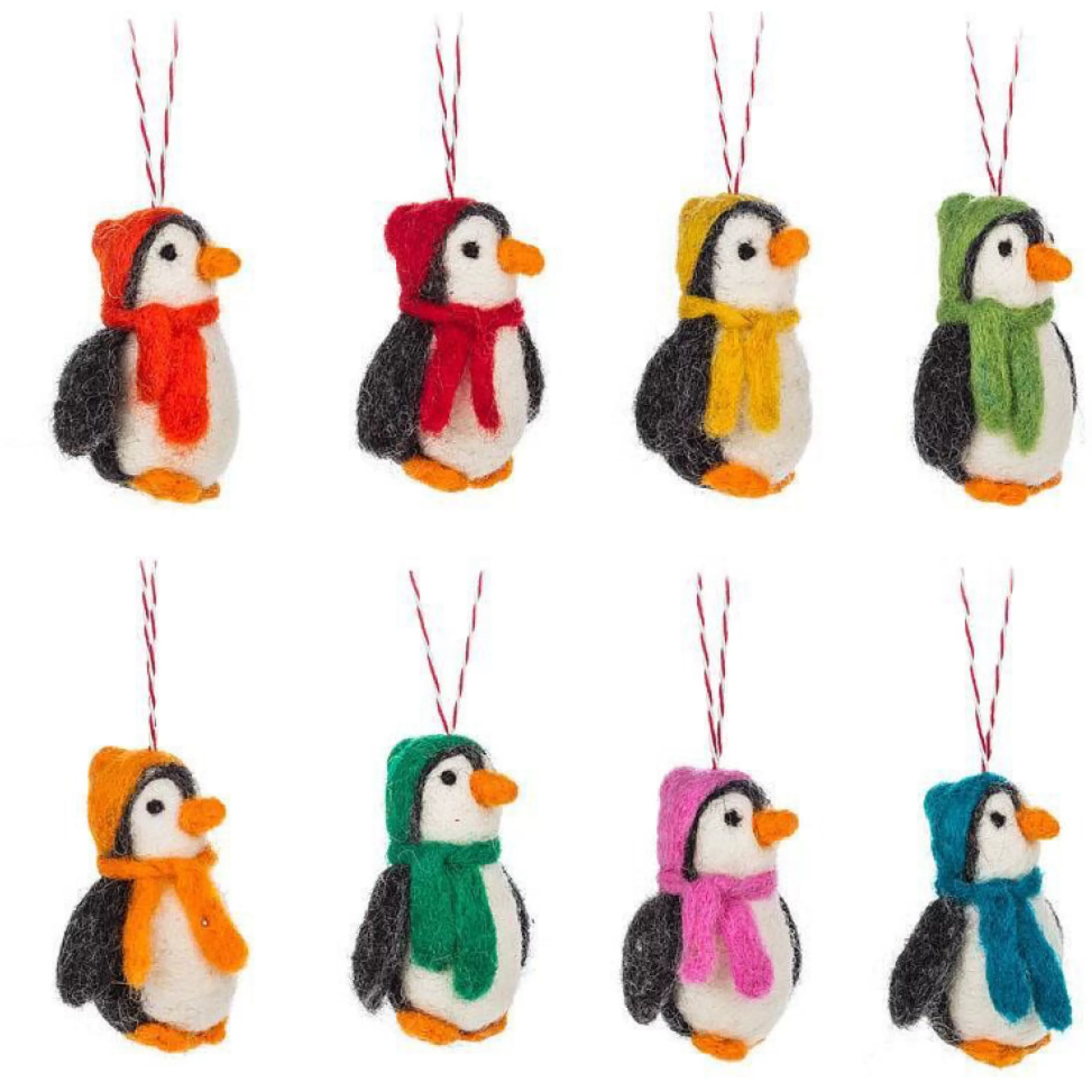 Abbott Collection Felted Penguin In Hat Ornament Outlet