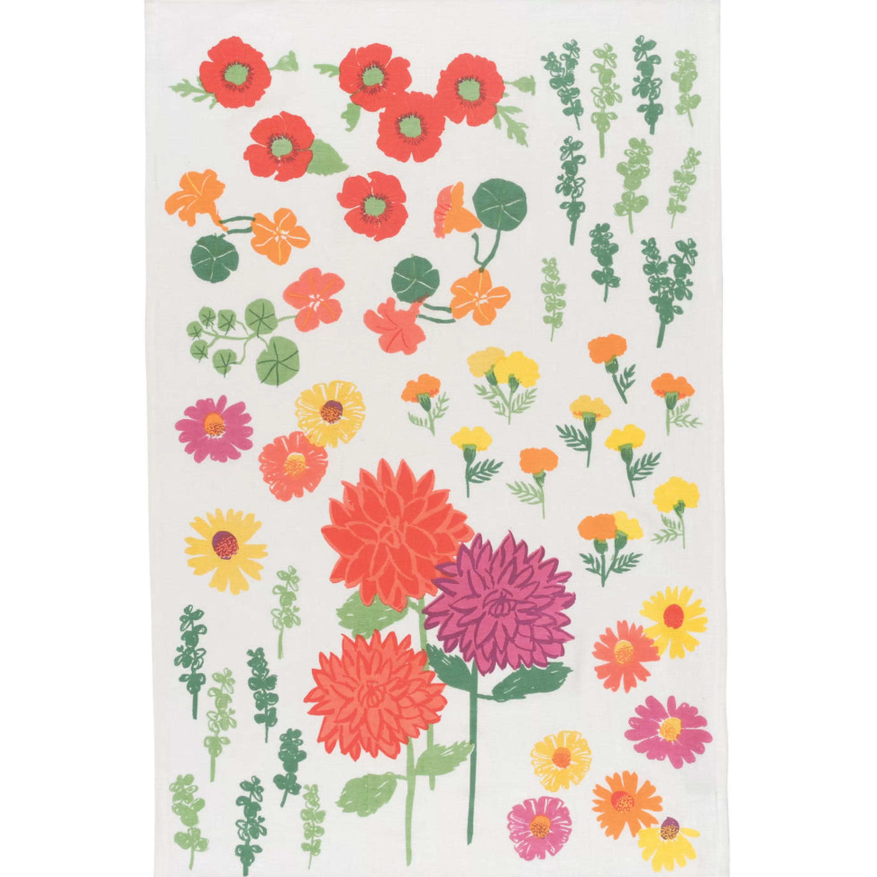 Danica Kitchen & Dining>Flowers Of The Month Baker's Floursack Dishtowels Set Of 3