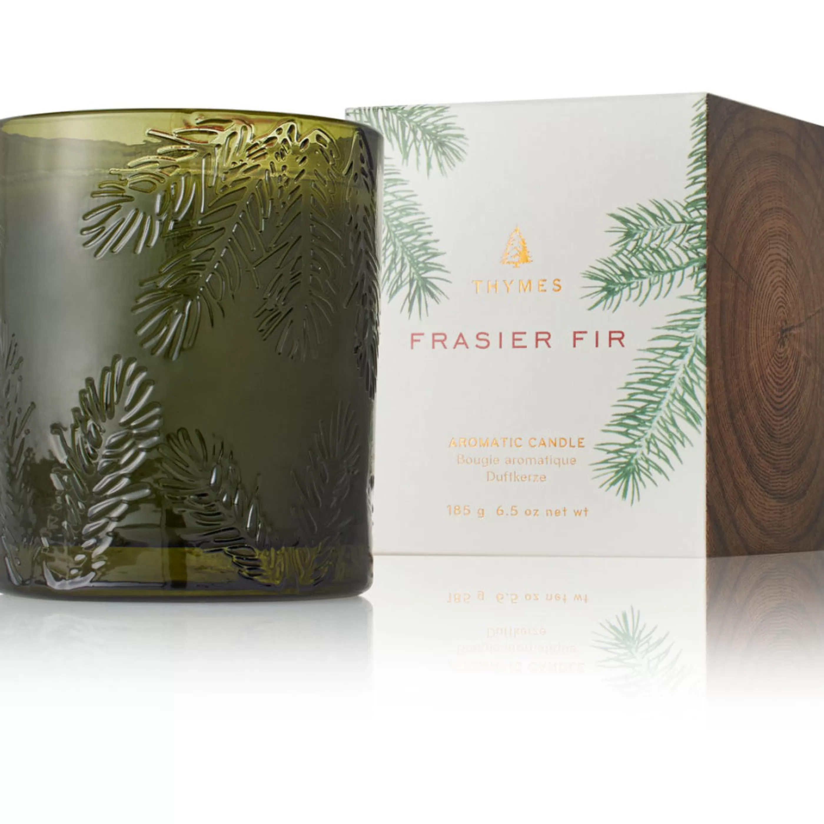 Thymes Candles & Home Fragrances>Frasier Fir Molded Glass Candle