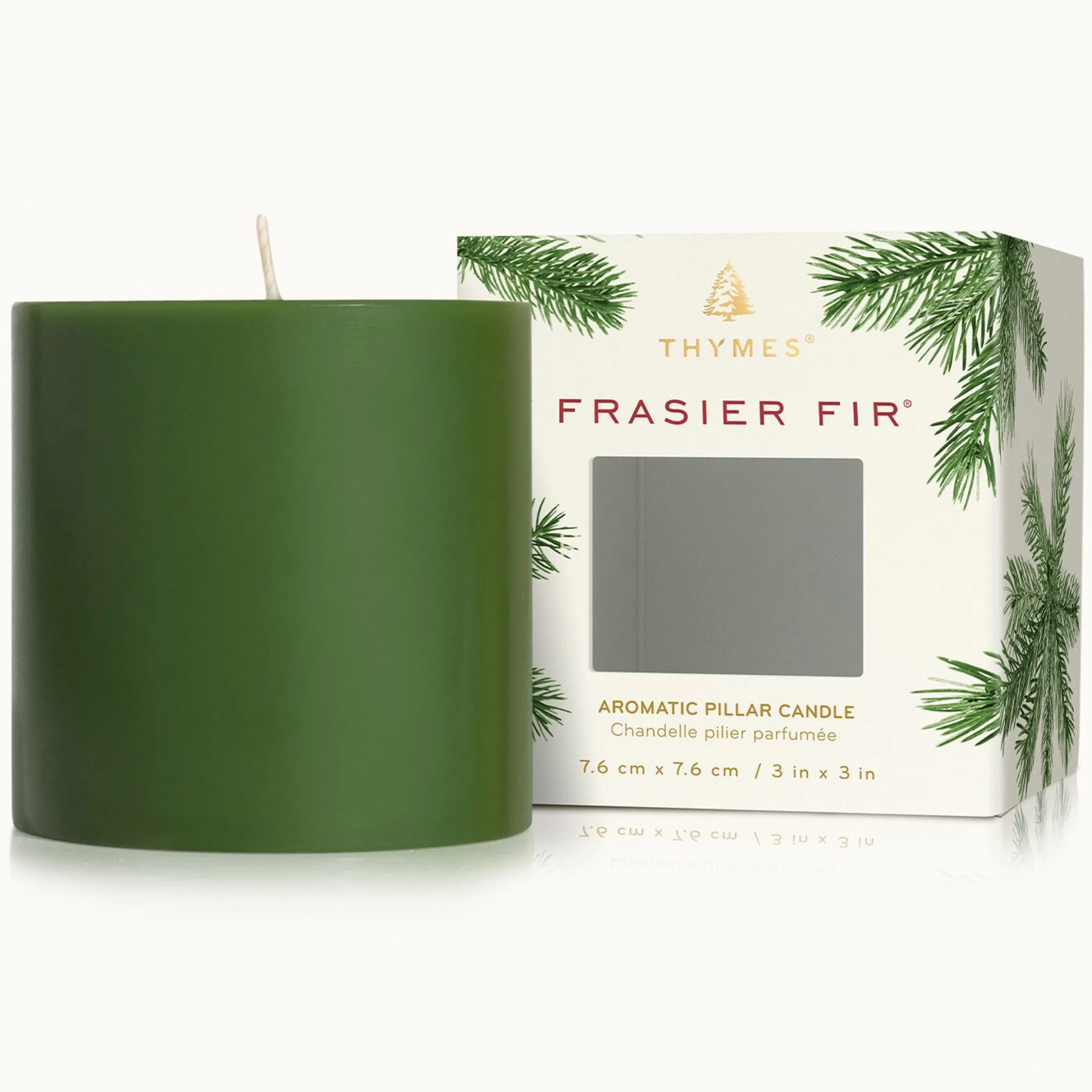 Thymes Candles & Home Fragrances>Frasier Fir Pillar Candle Small