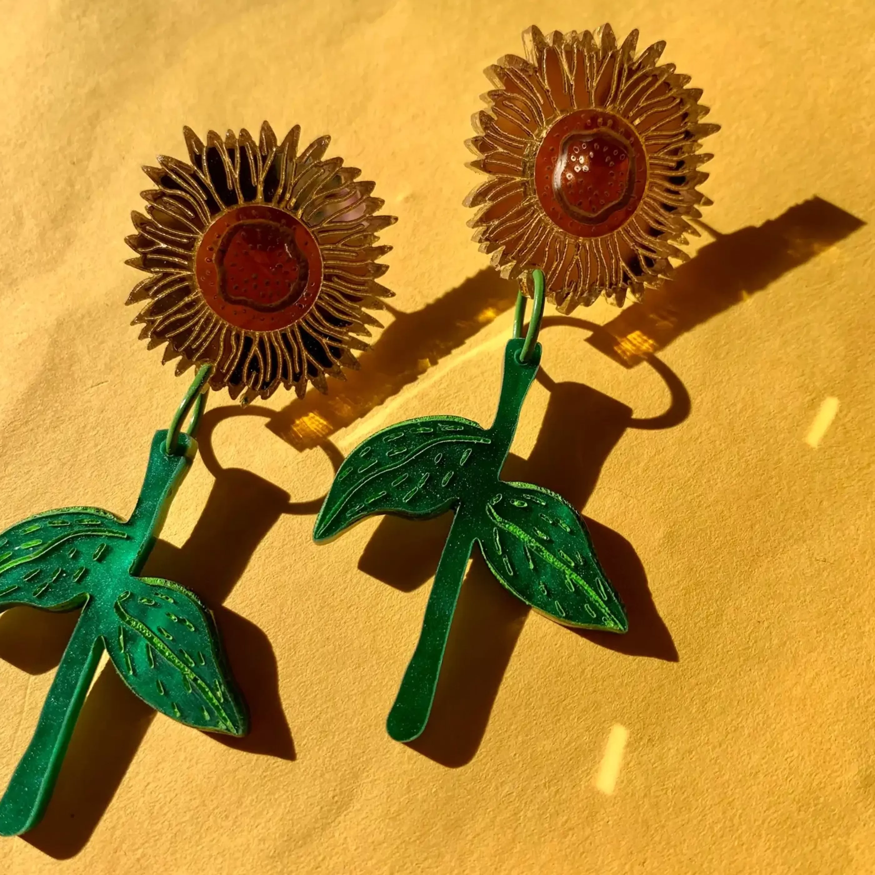 Not Picasso Jewellery>From The Garden Sunflower Earrings