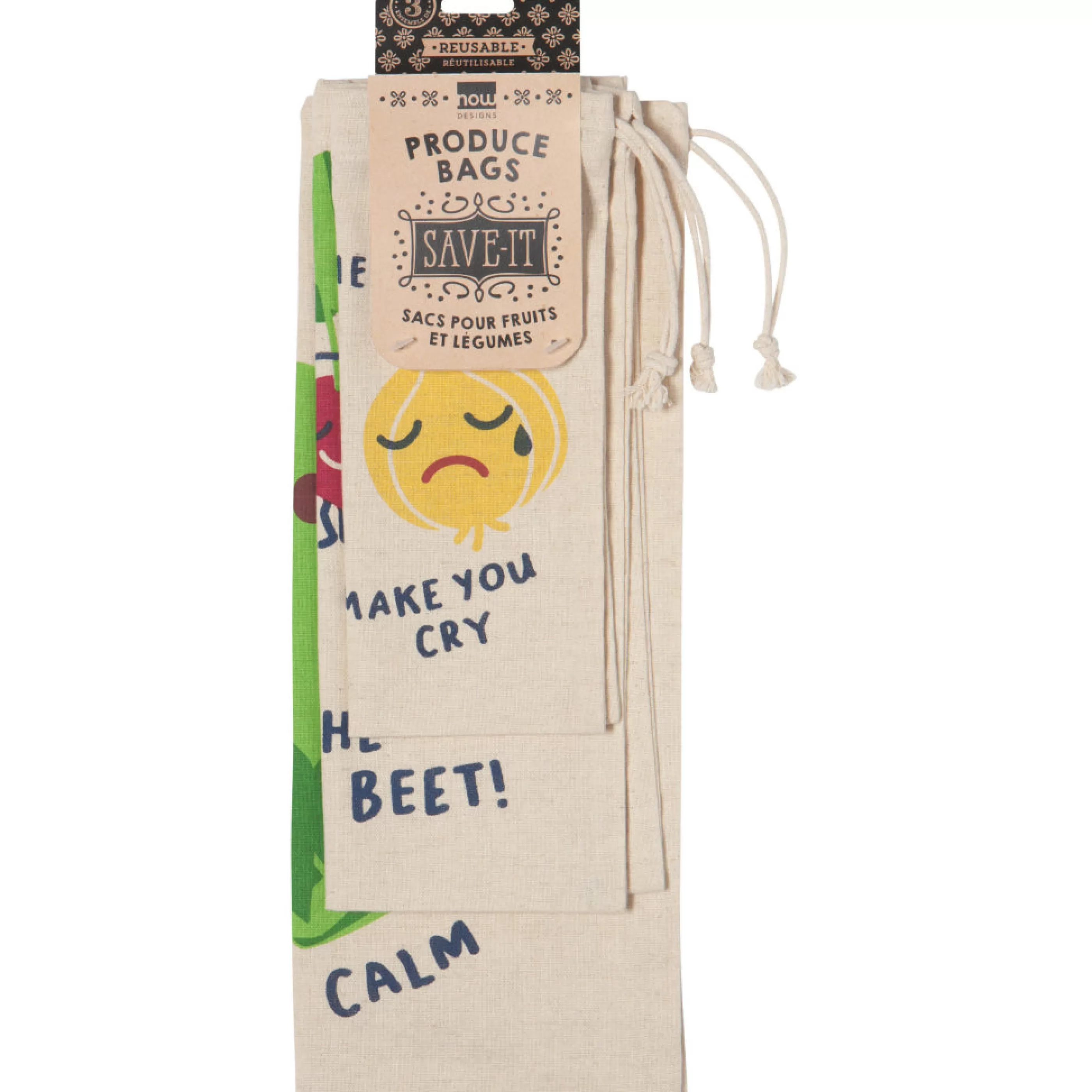 Danica Bags>Funny Food Produce Bags Set Of 3