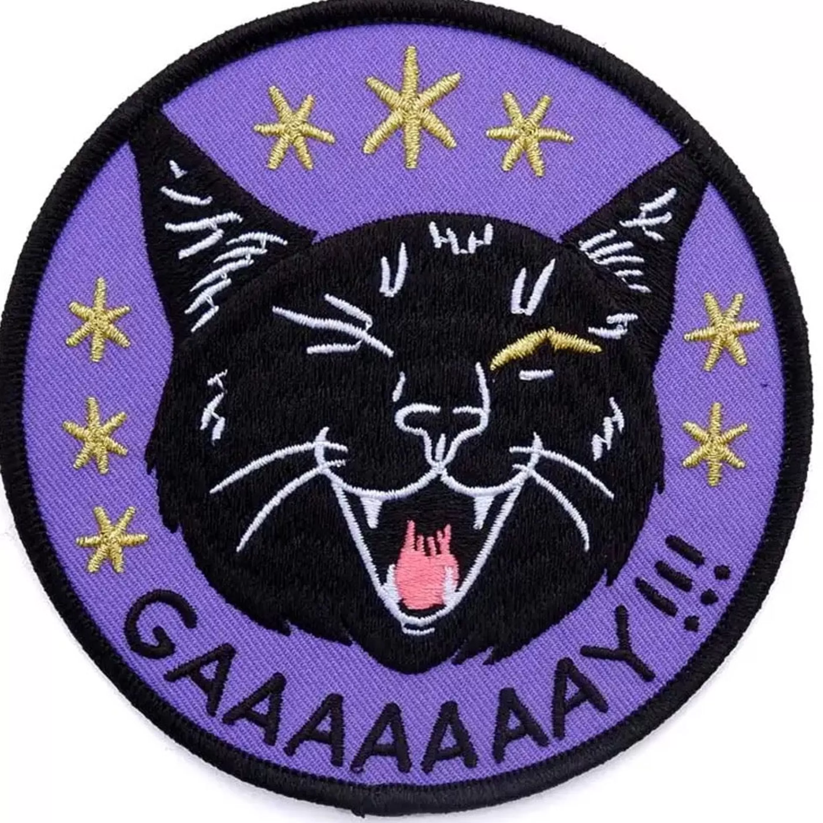 Cat Coven Pins, Patches & Keychains>Gaaaaaay! (Cat) Embroidered Patch