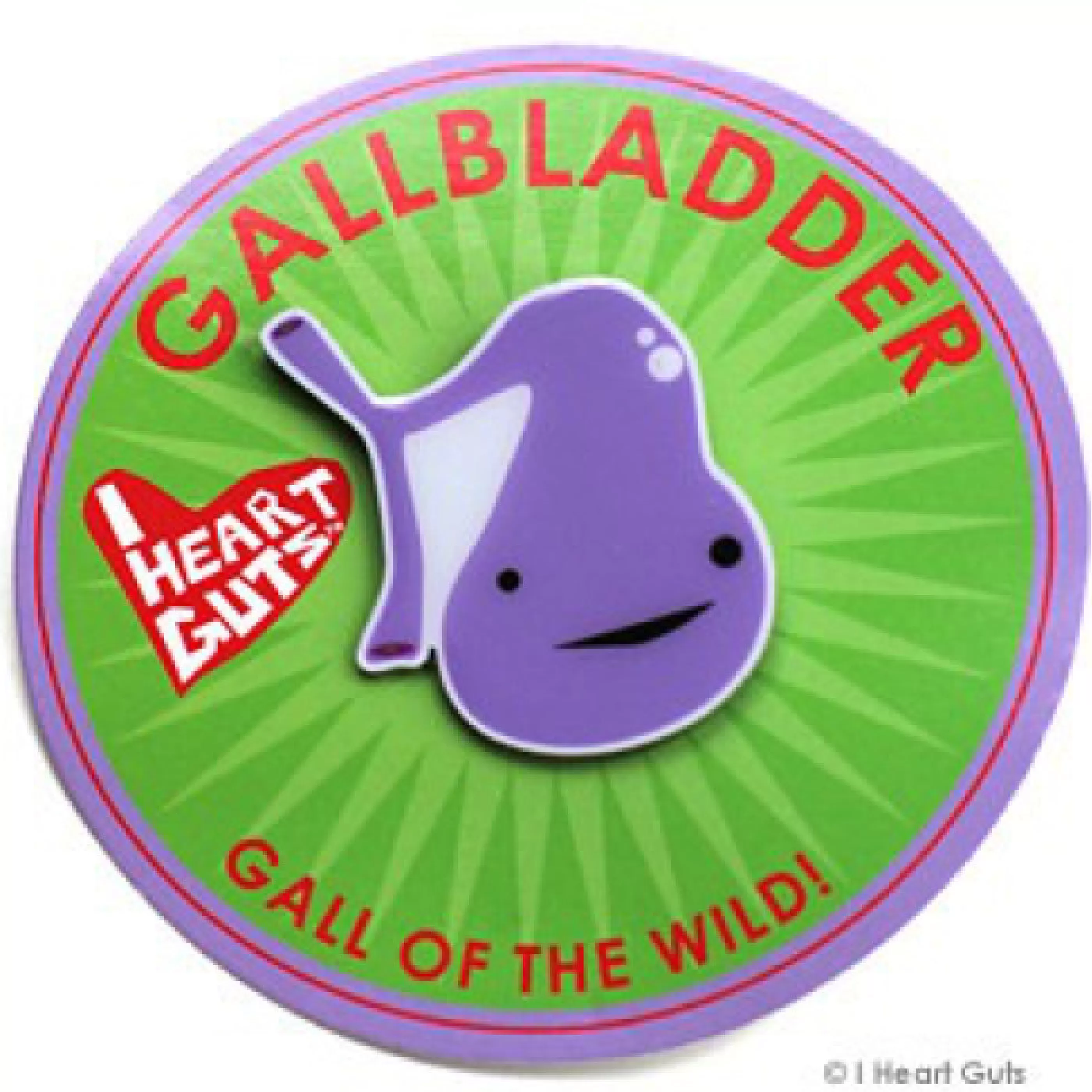 I Heart Guts Pins, Patches & Keychains>Gallbladder Lapel Pin