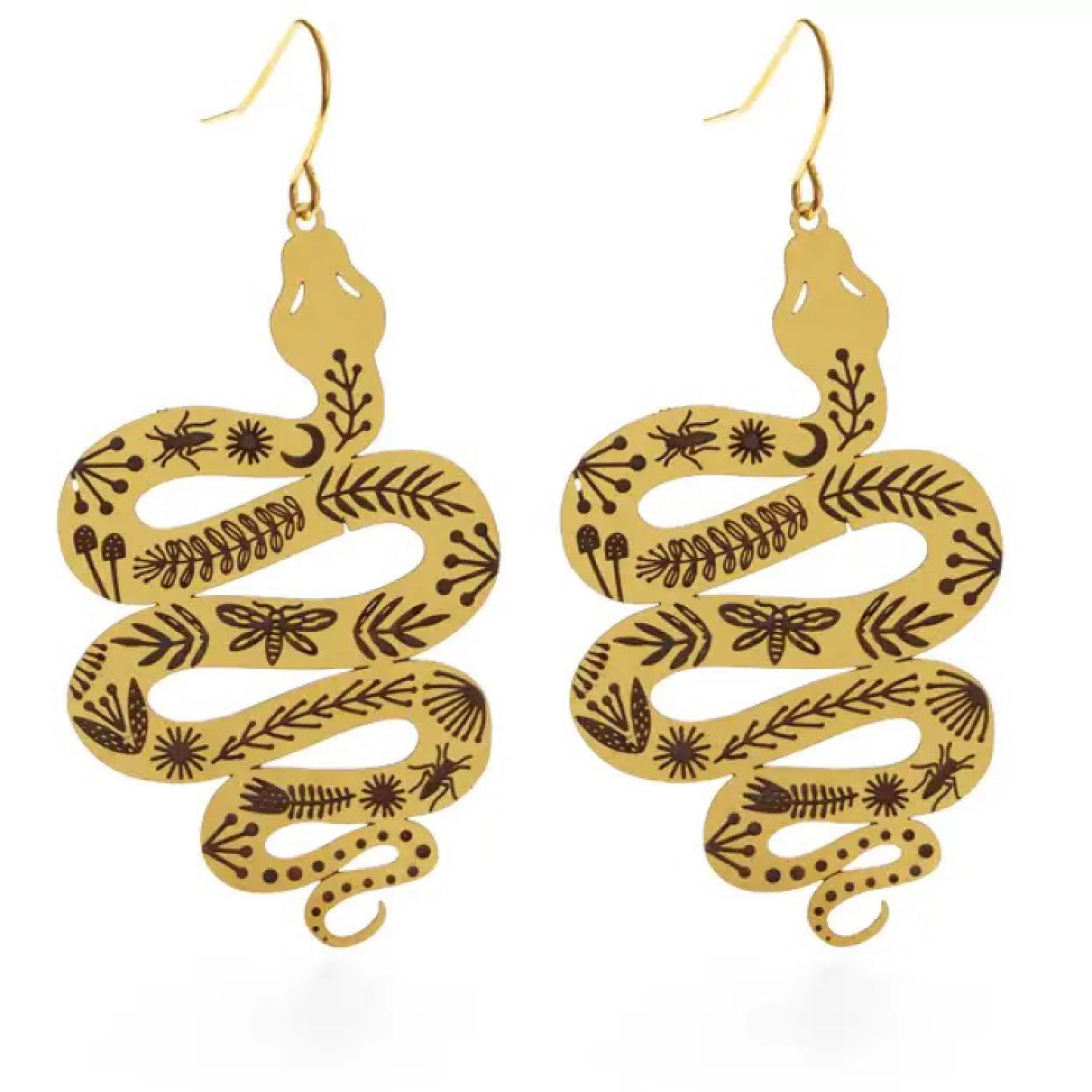 Mind's Eye Design Jewellery>Garden Snake Earrings