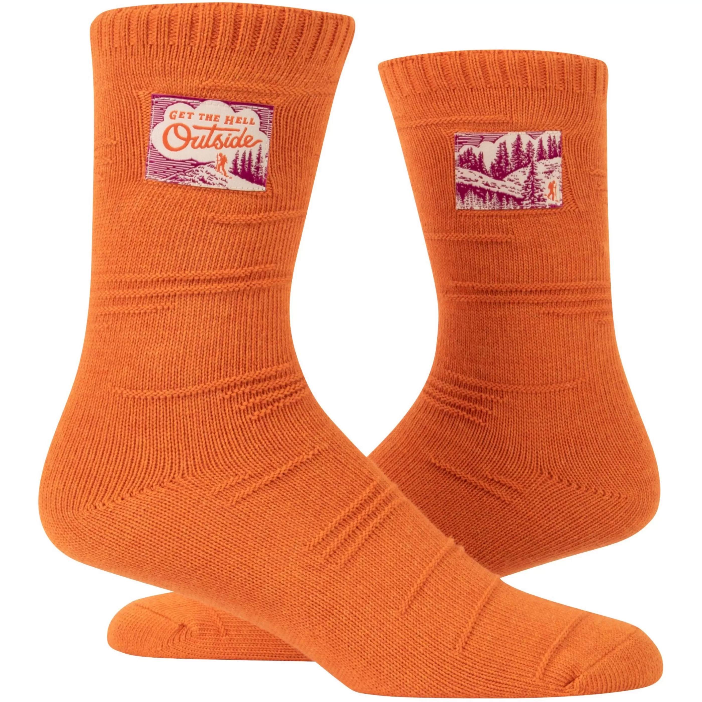Blue Q Men's Socks>Get The Hell Outside Tag Socks