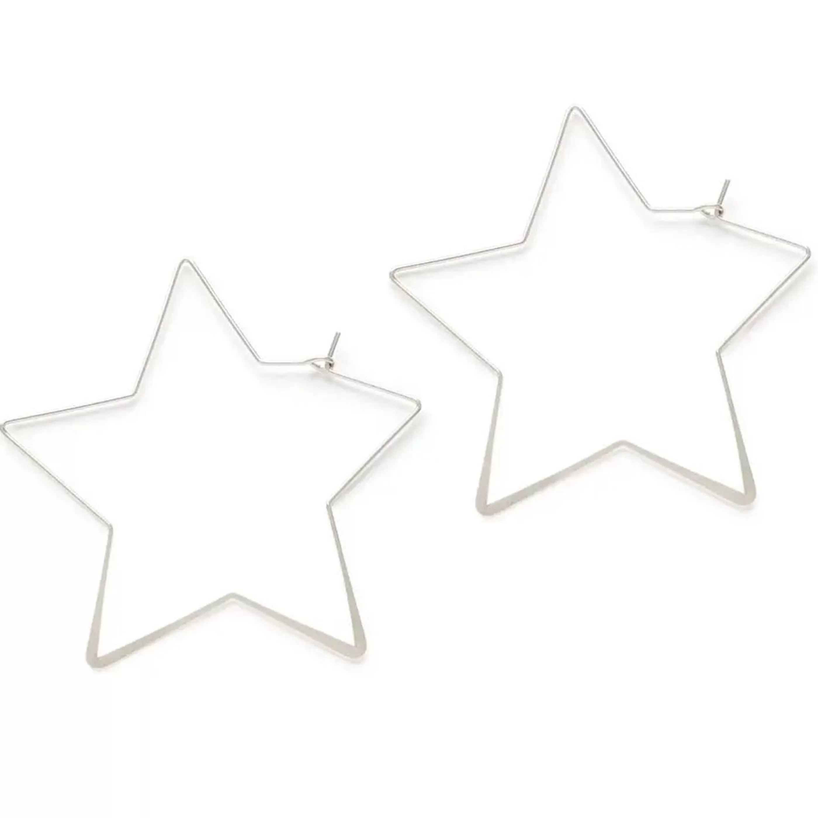 Amano Studio Jewellery>Giant Star Hoop Earrings Silver