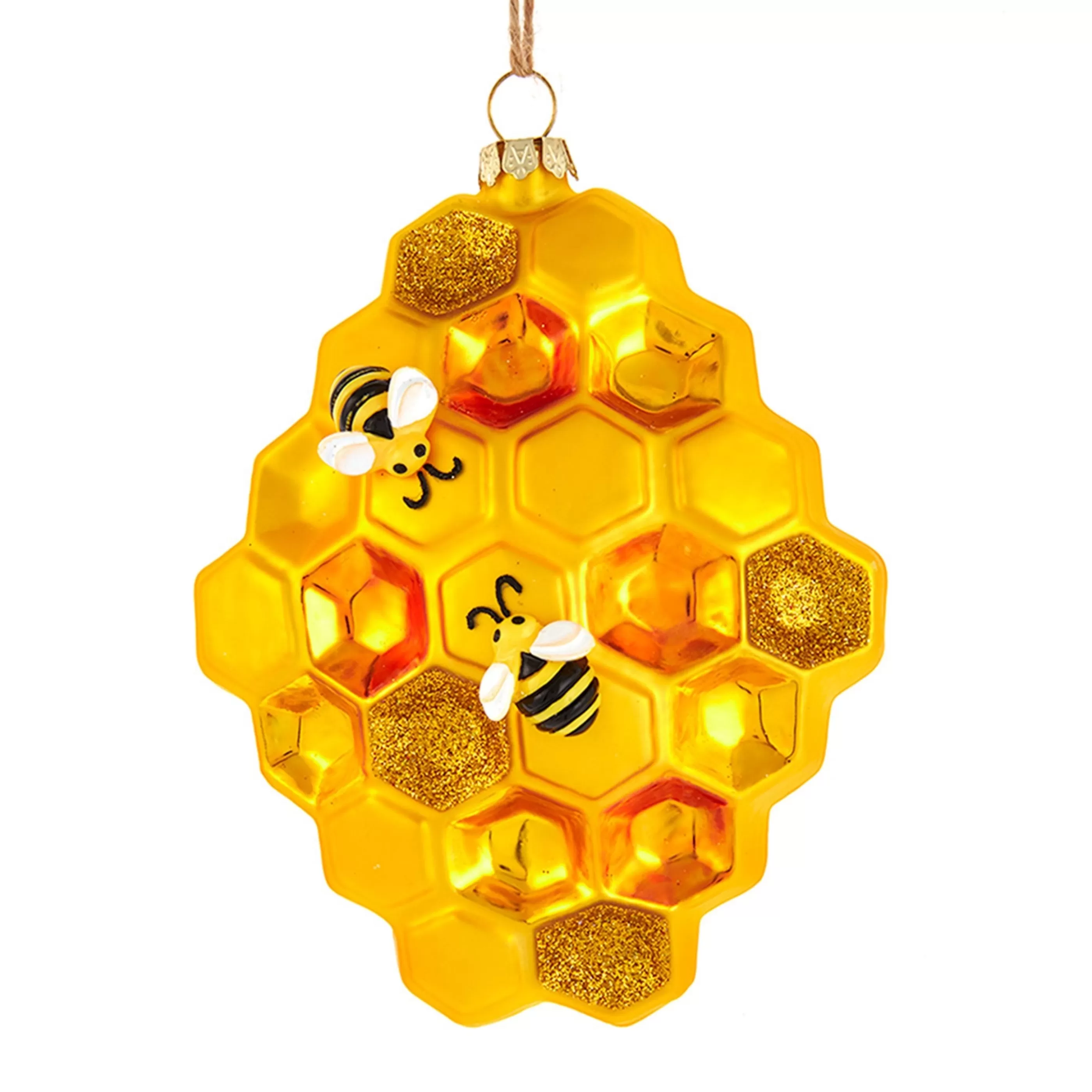 Kurt Adler Glass Honeycomb Ornament Hot