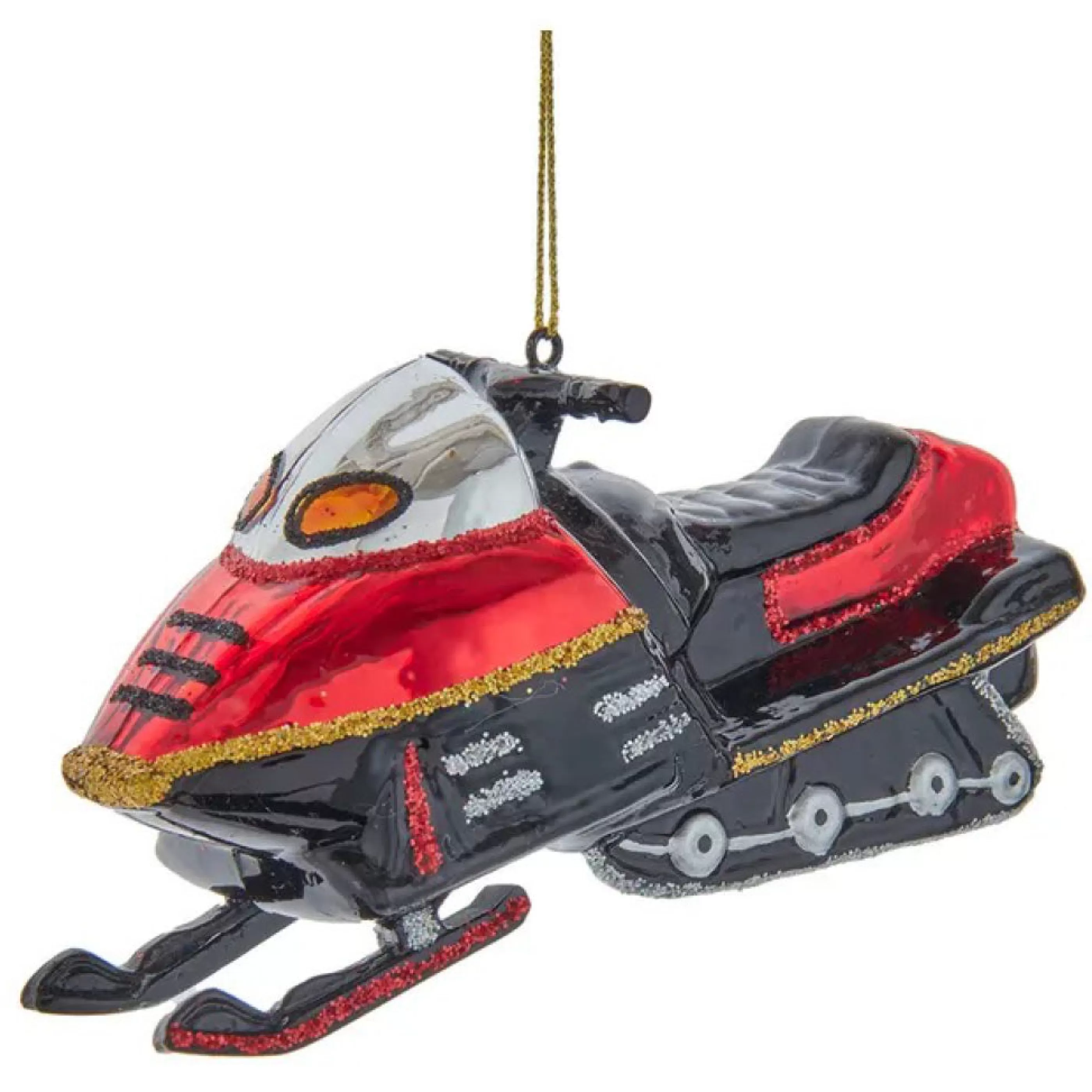 Kurt Adler Glass Snowmobile Ornament Flash Sale