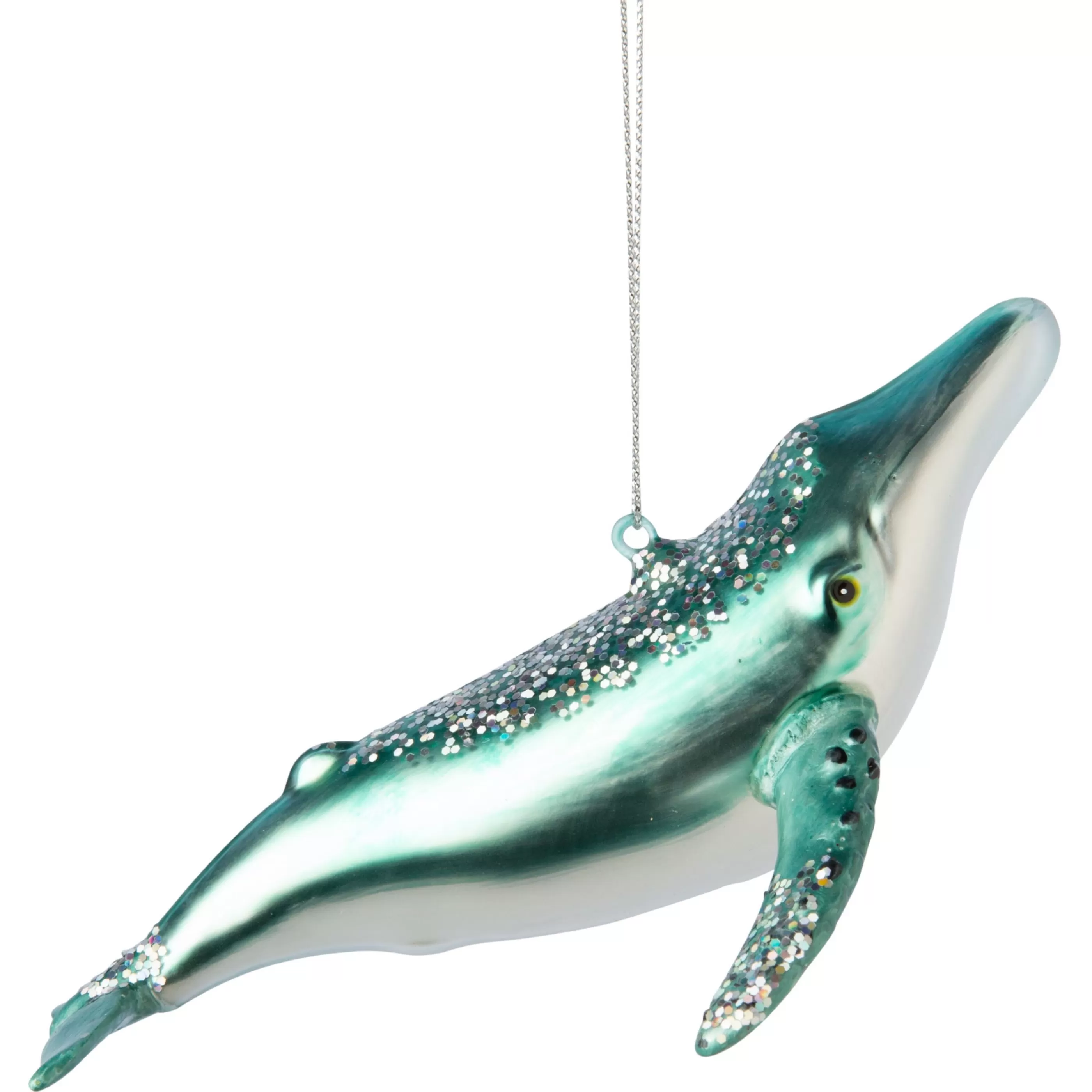 Silver Tree Glass Sperm Whale Ornament Discount