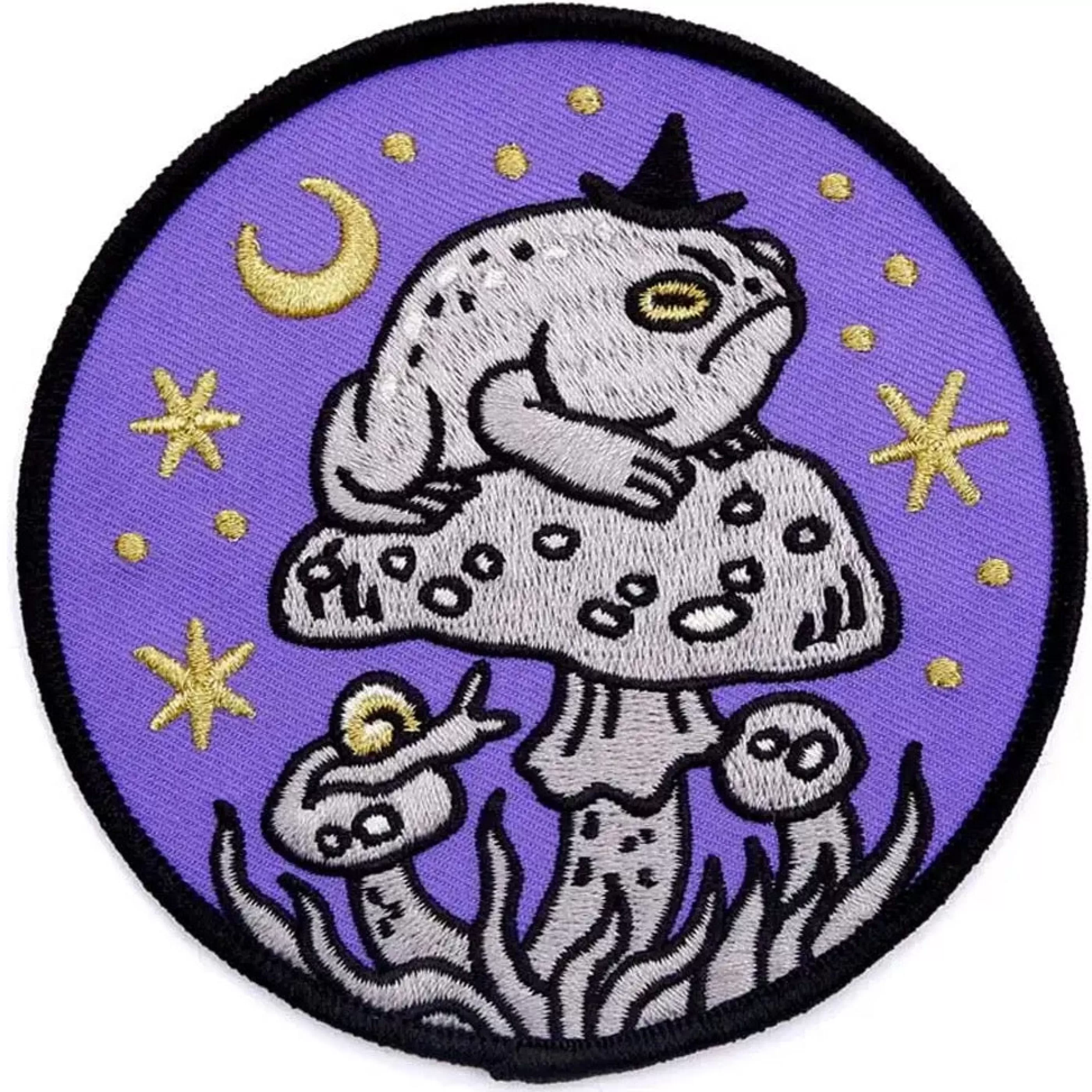 Cat Coven Pins, Patches & Keychains>Grumpy Toad Witch Embroidered Patch