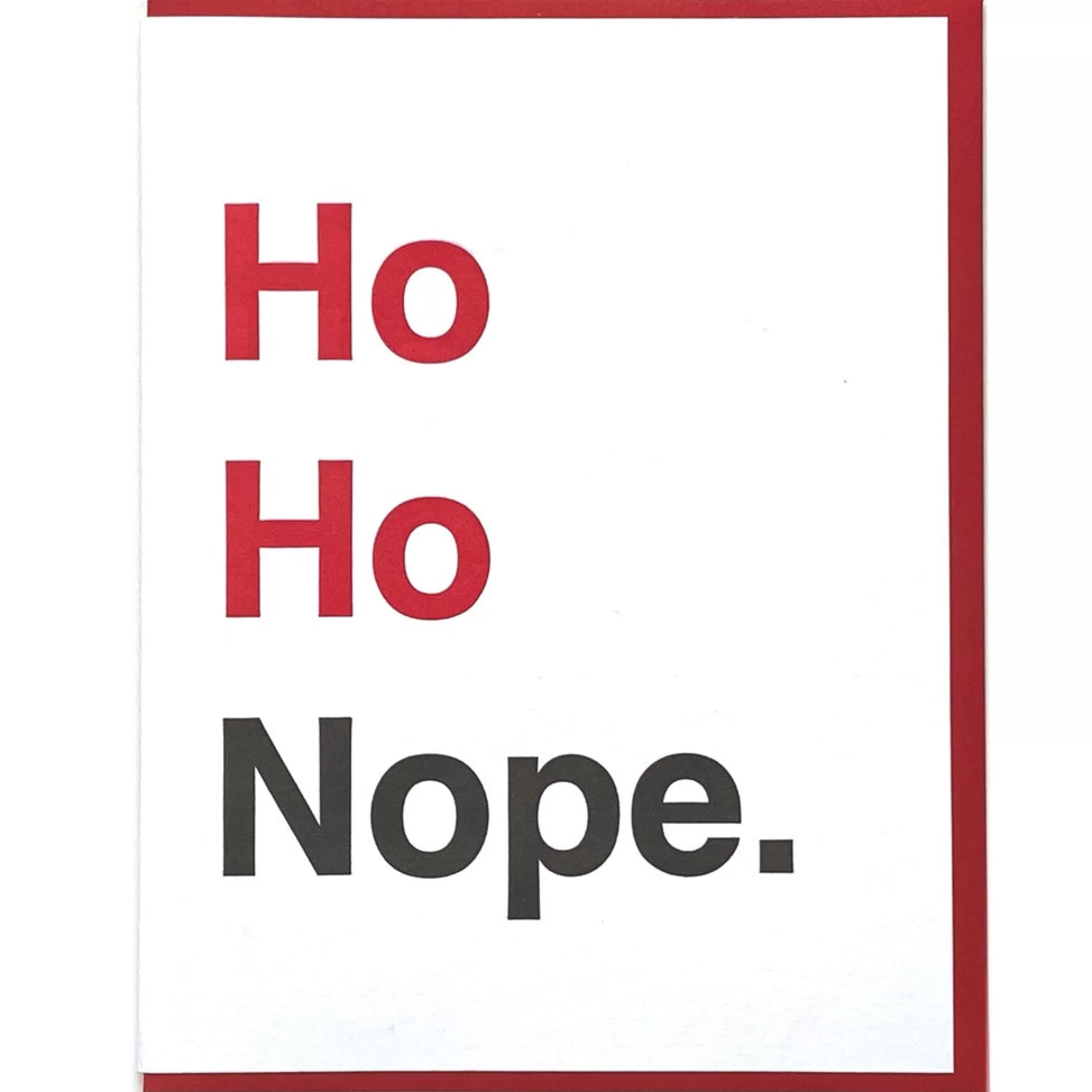 Lady Pilot Letterpress Ho Ho Nope Christmas Card Flash Sale