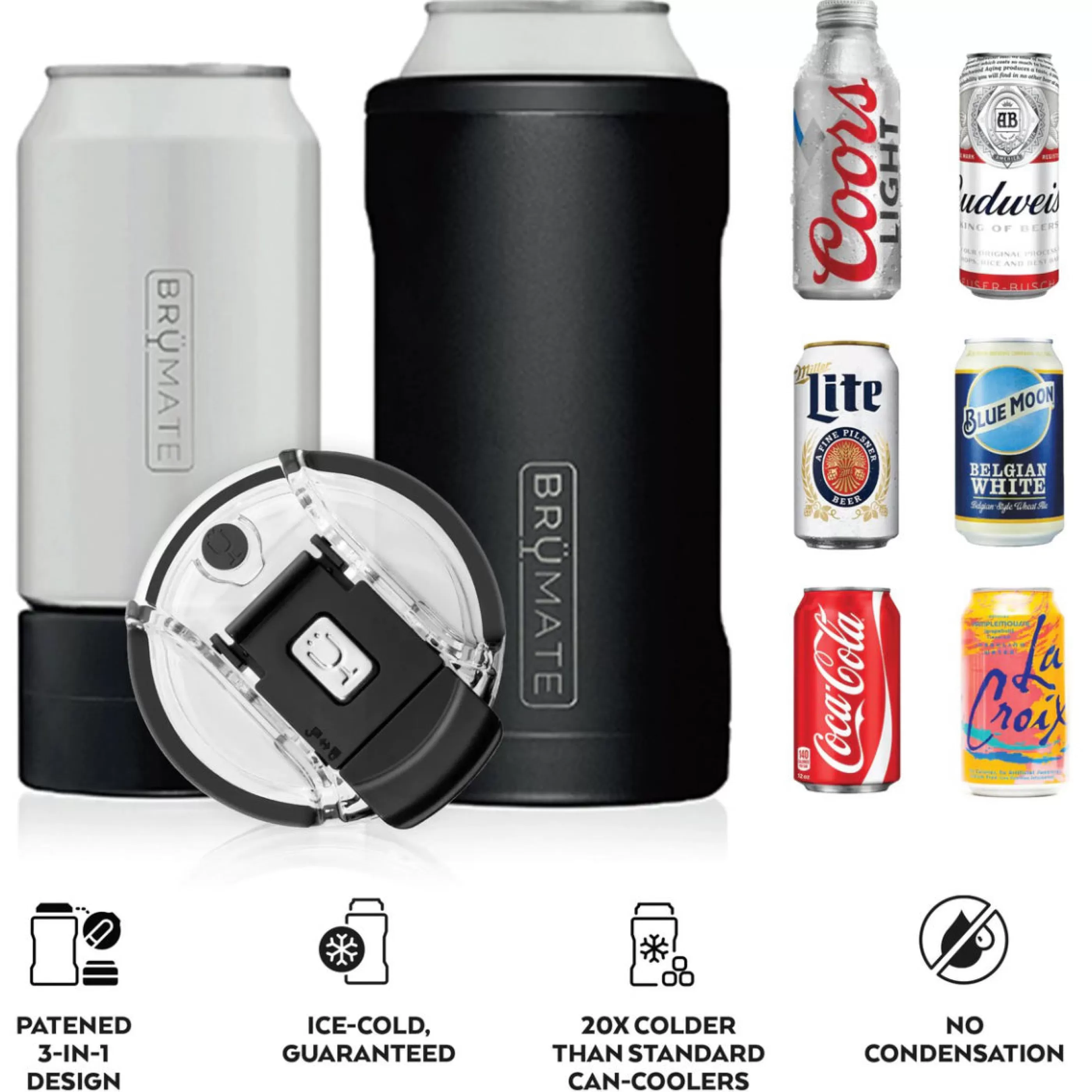 BrüMate Water Bottles & Travel Cups>Hopsulator Trio Onyx Leopard