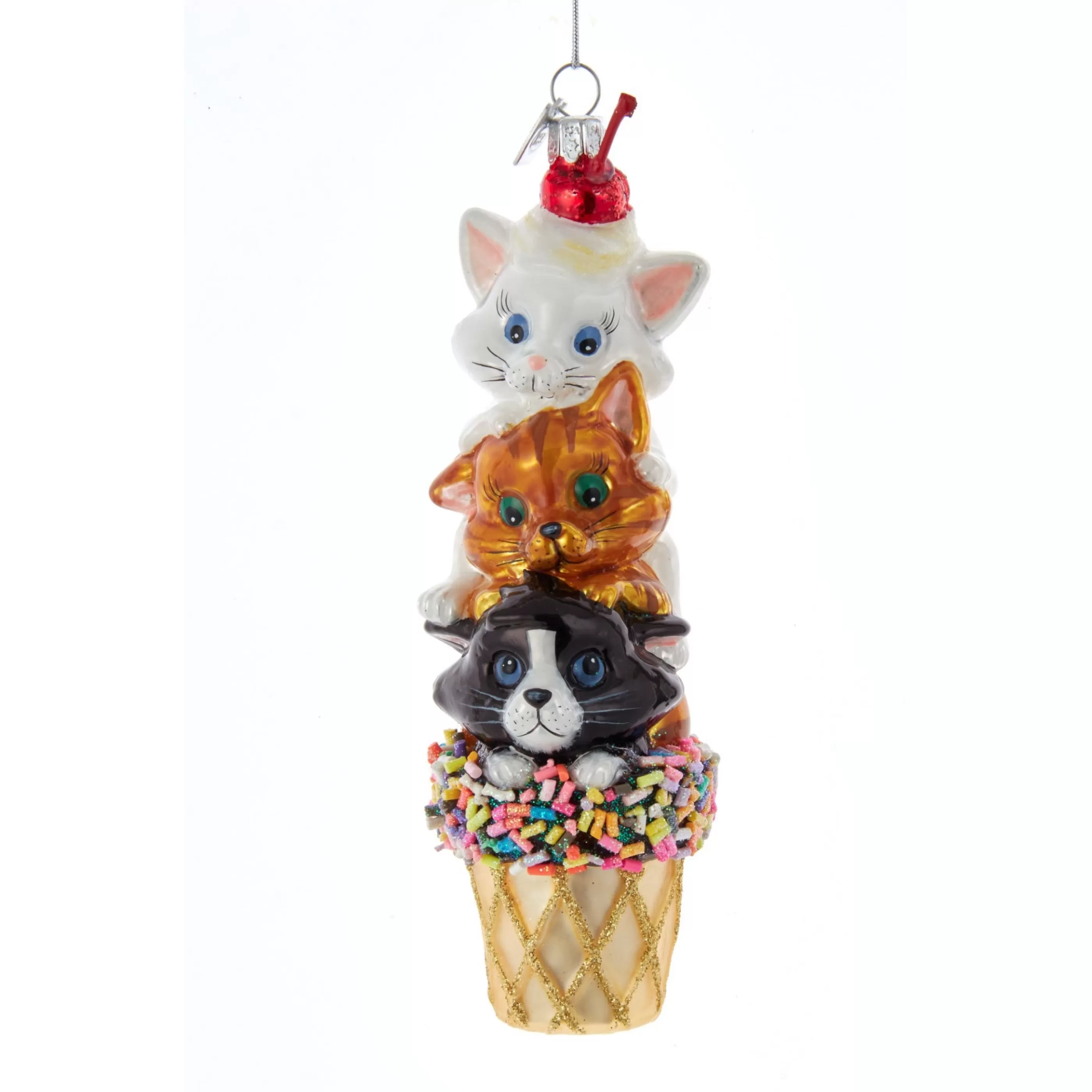 Kurt Adler Ice Cream Cone Cat Ornament Store