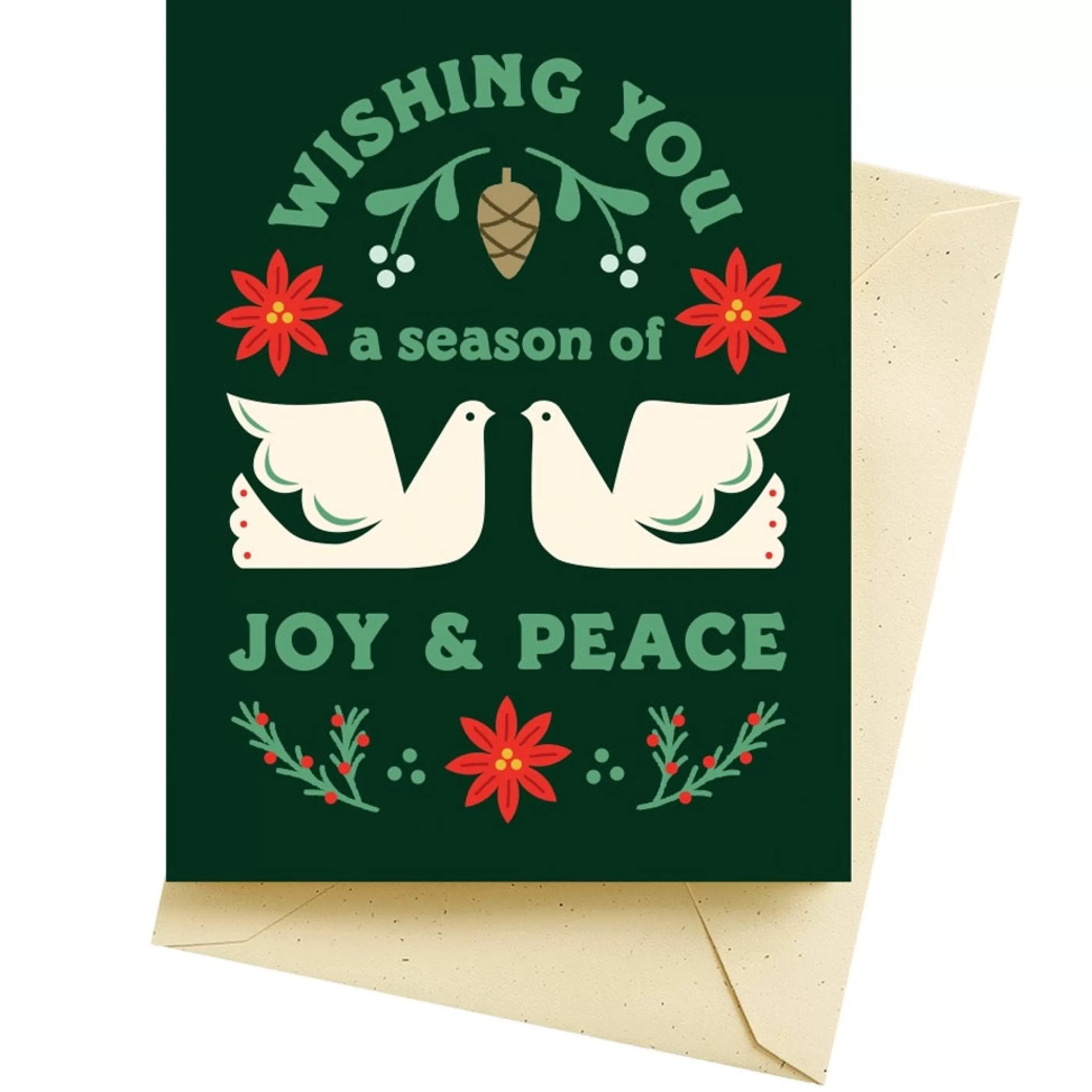 Seltzer Goods Joy And Peace Doves Holiday Card Store