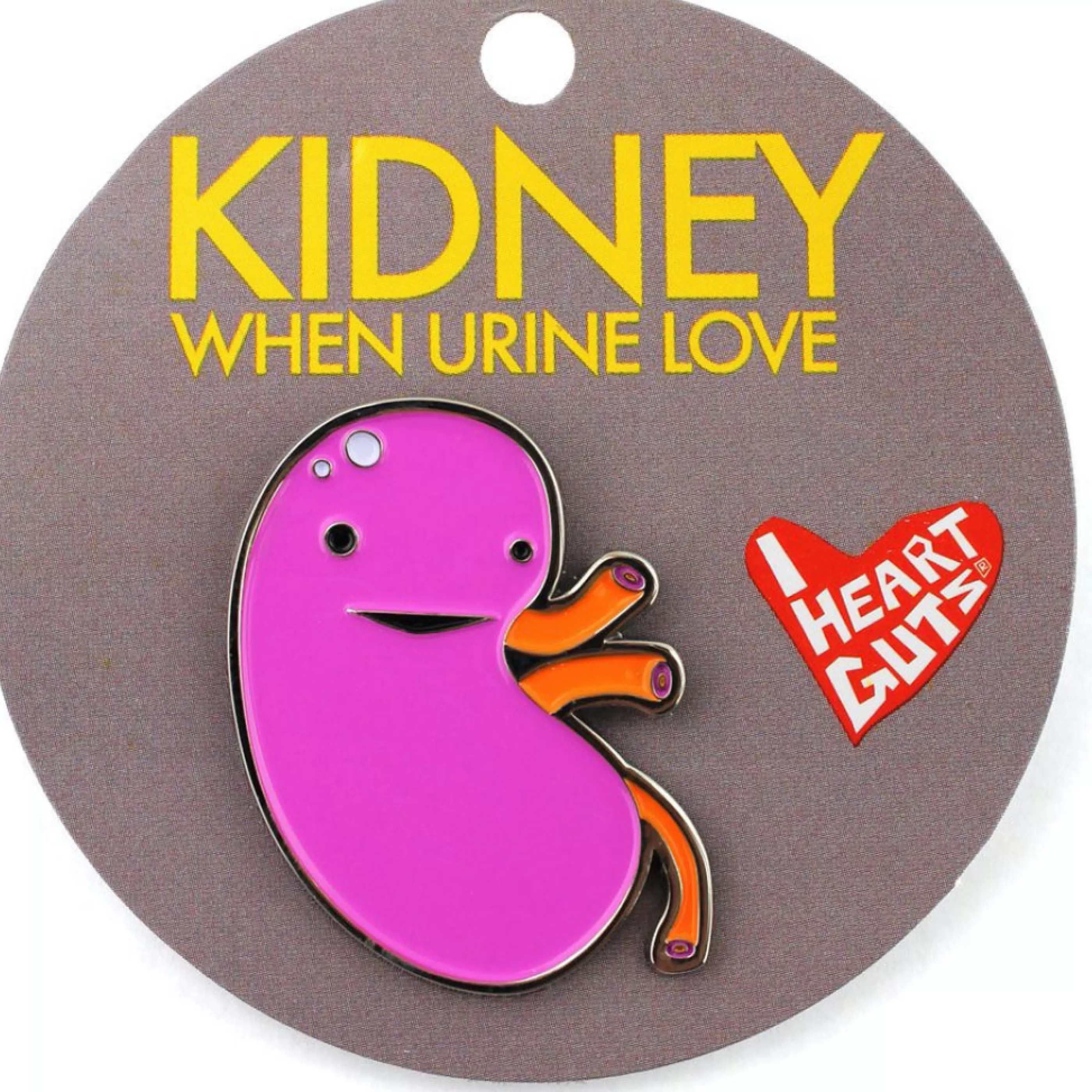 I Heart Guts Pins, Patches & Keychains>Kidney Enamel Lapel Pin