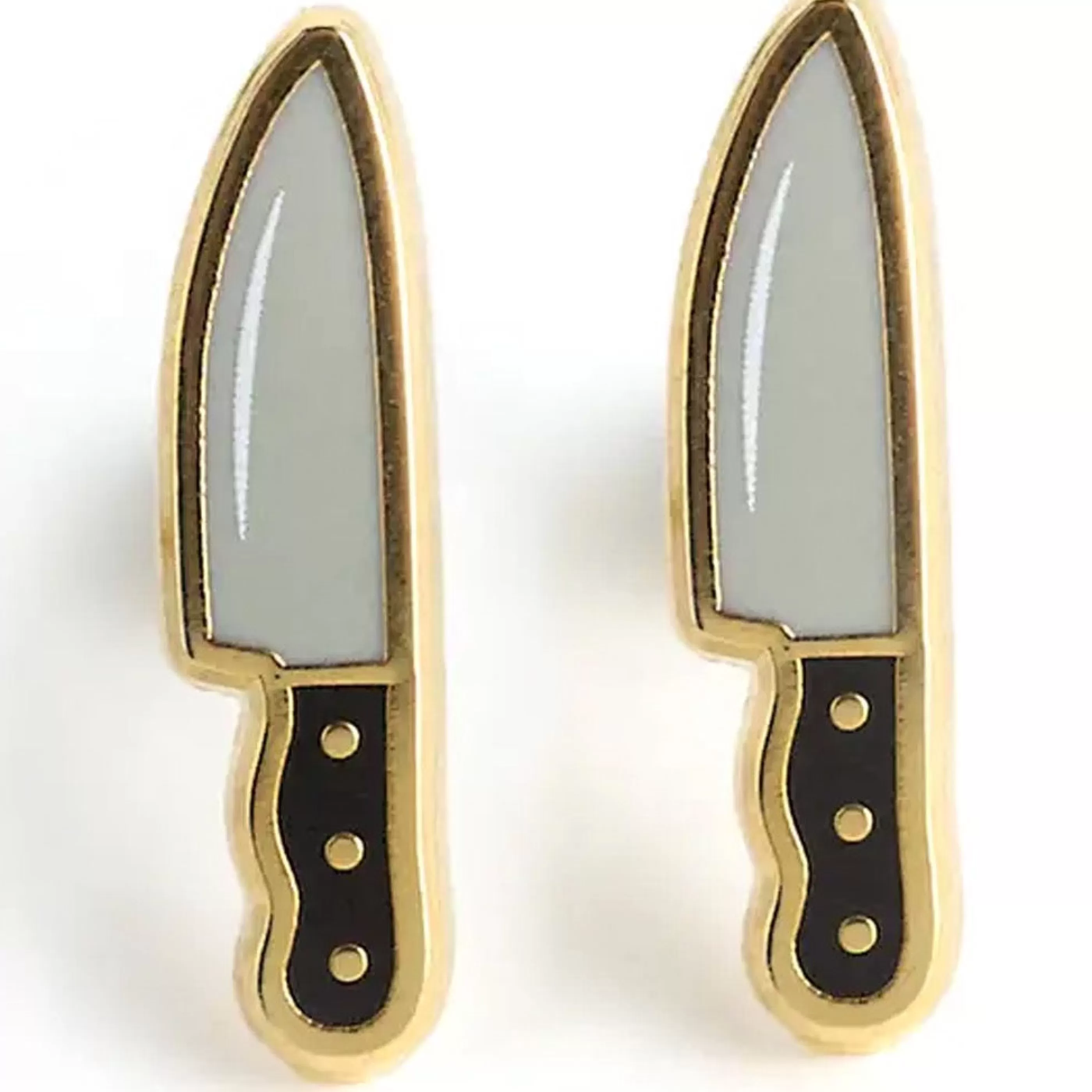 LuxCups Creative Jewellery>Knife Enamel Earrings