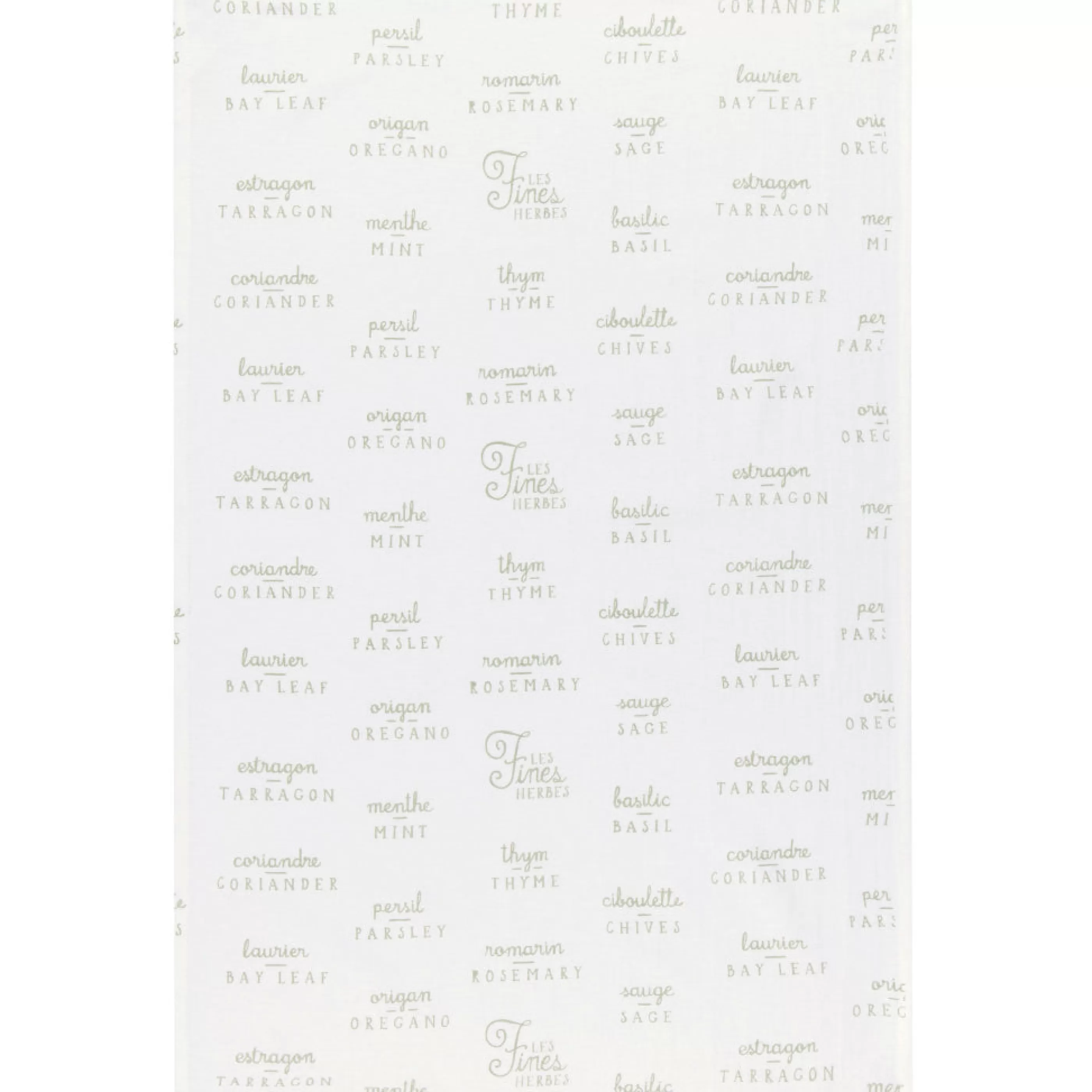 Danica Kitchen & Dining>Les Fines Herbes Sage Green Floursack Tea Towels Set Of 2