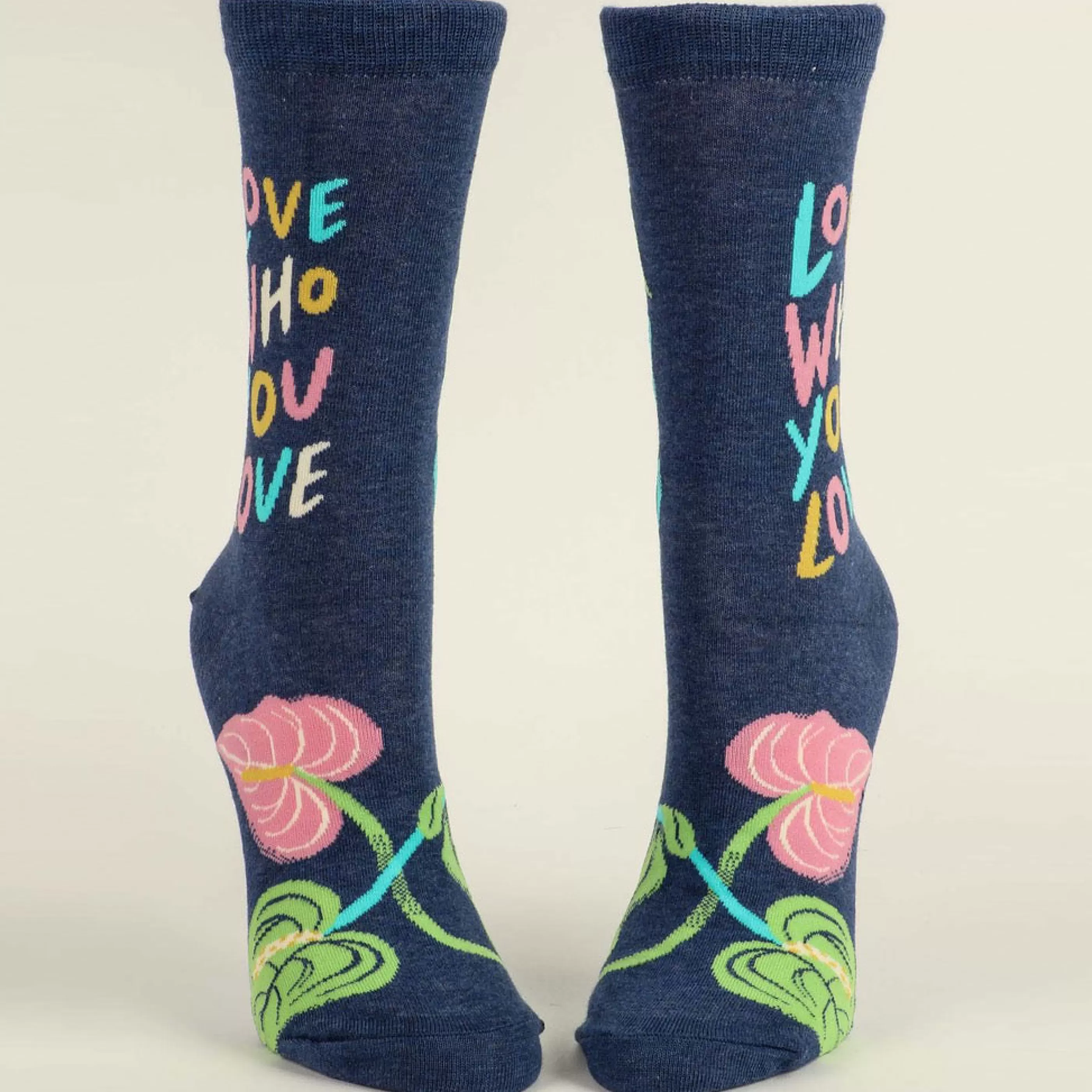 Blue Q Women's Socks>Love Who You Love Crew Socks