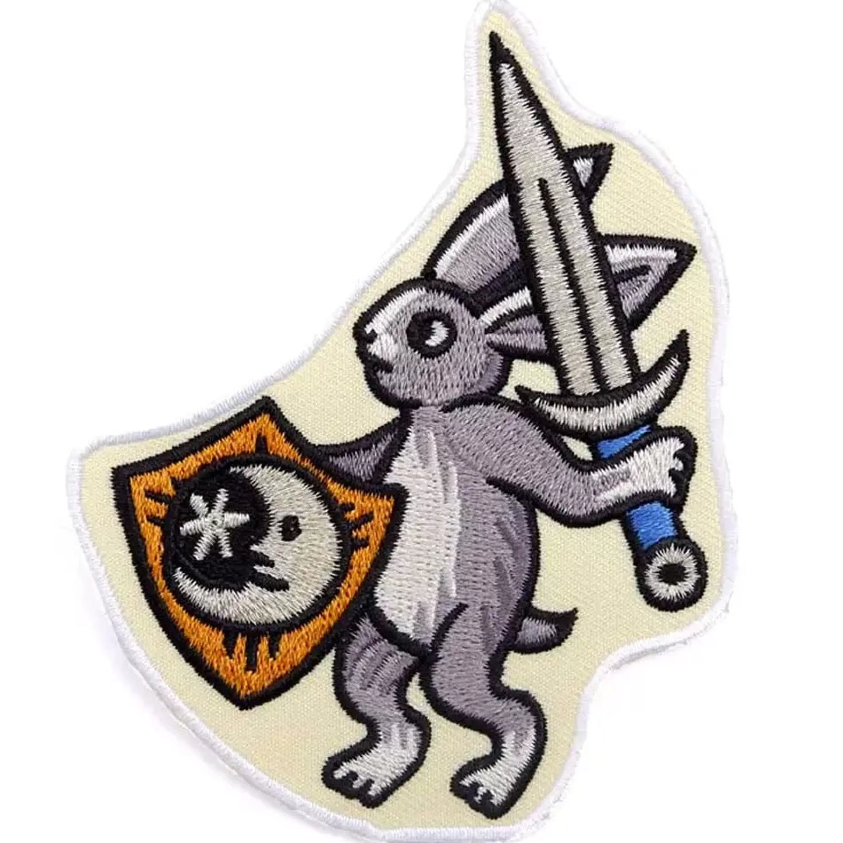 Cat Coven Pins, Patches & Keychains>Medieval Warrior Rabbit Embroidered Patch