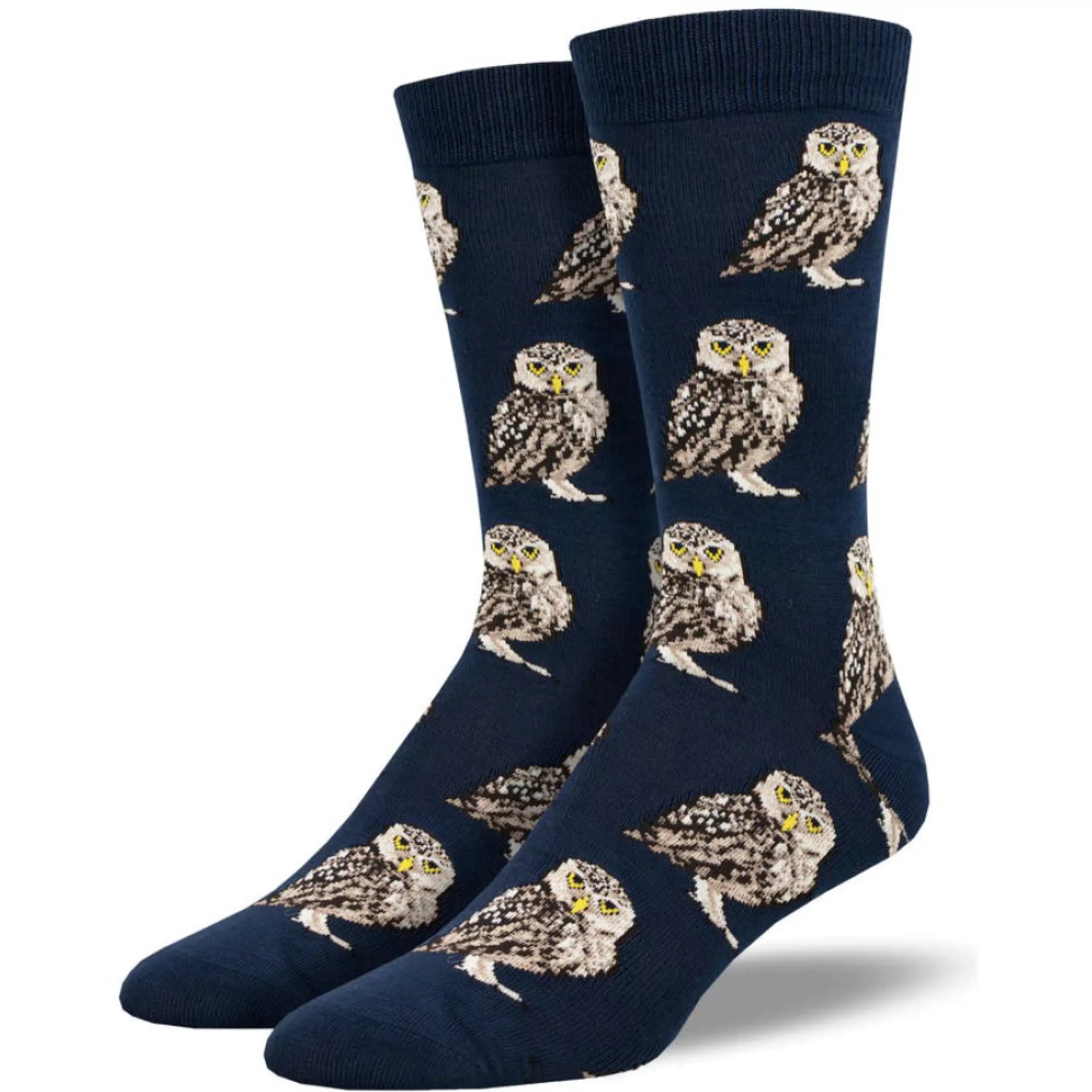 SockSmith Men's Socks>Men's Burrowing Owl Socks Navy