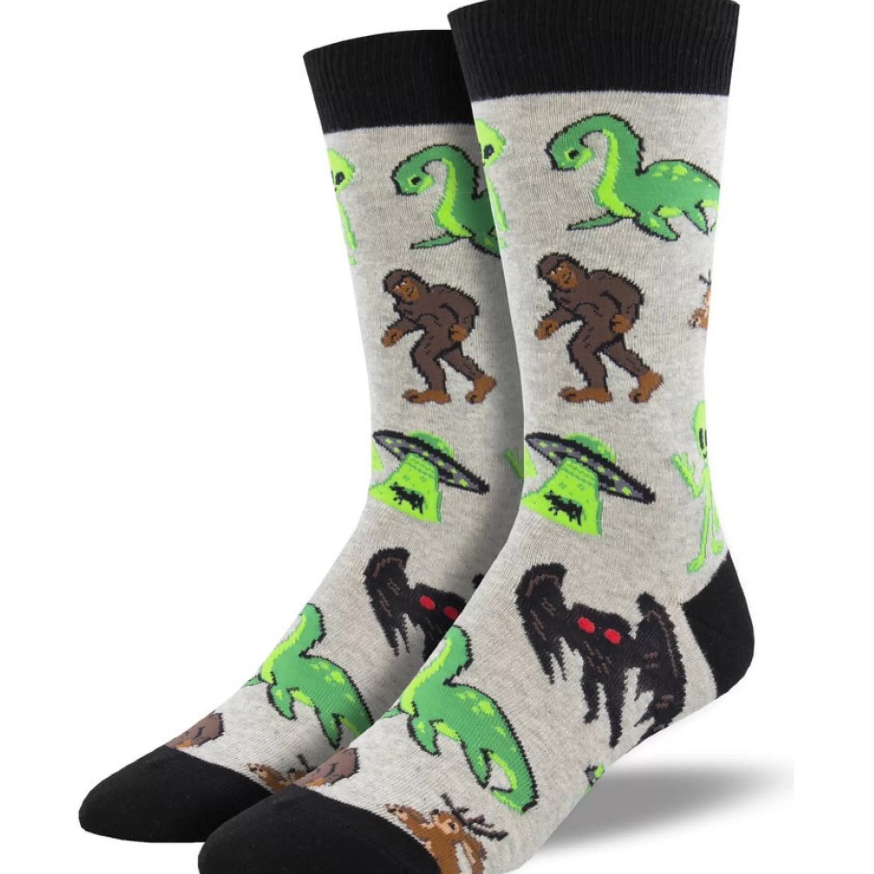 SockSmith Men's Socks>Men's Cryptid Socks Grey Heather