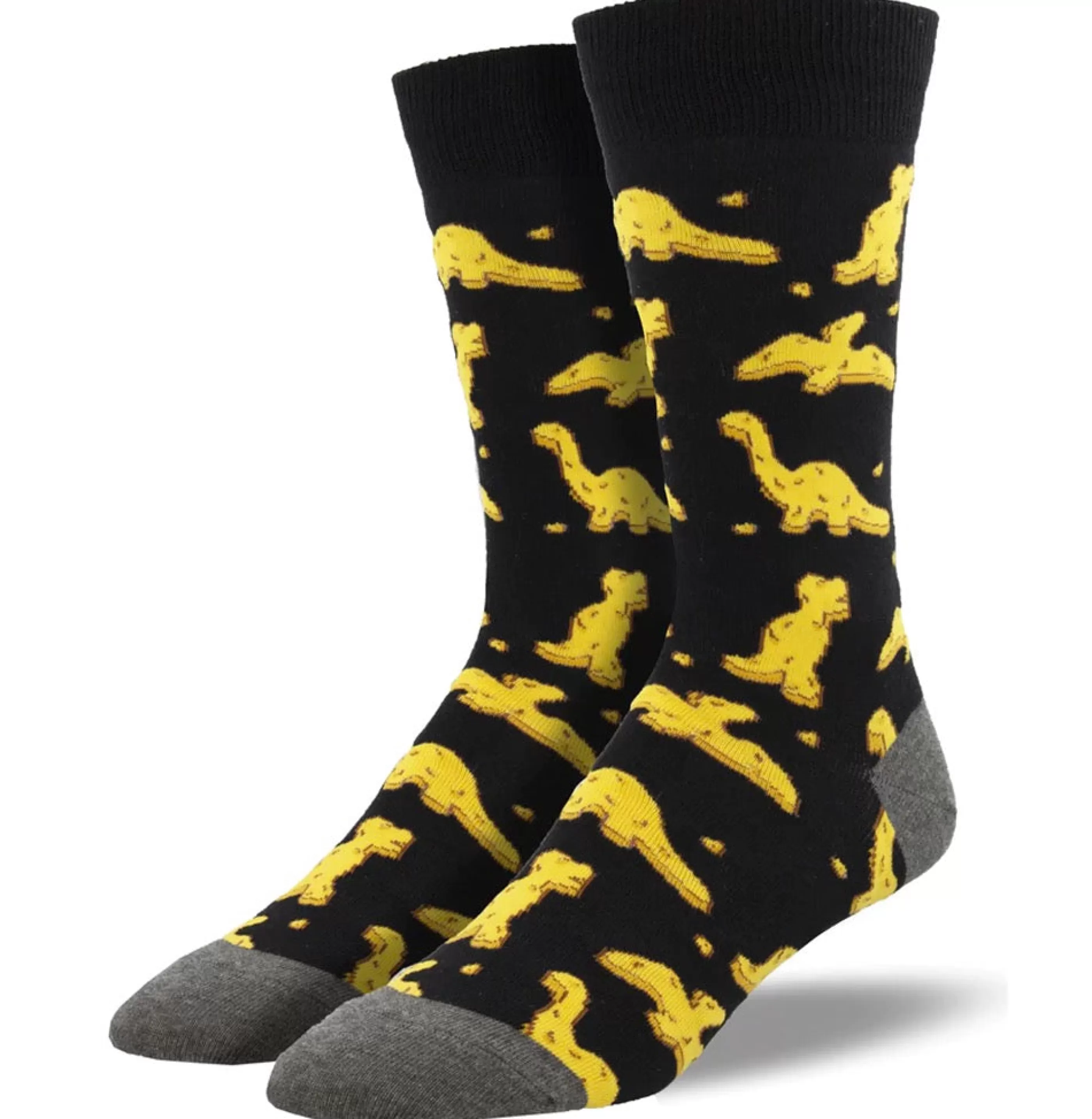 SockSmith Men's Socks>Men's Dino Nuggets Socks Black