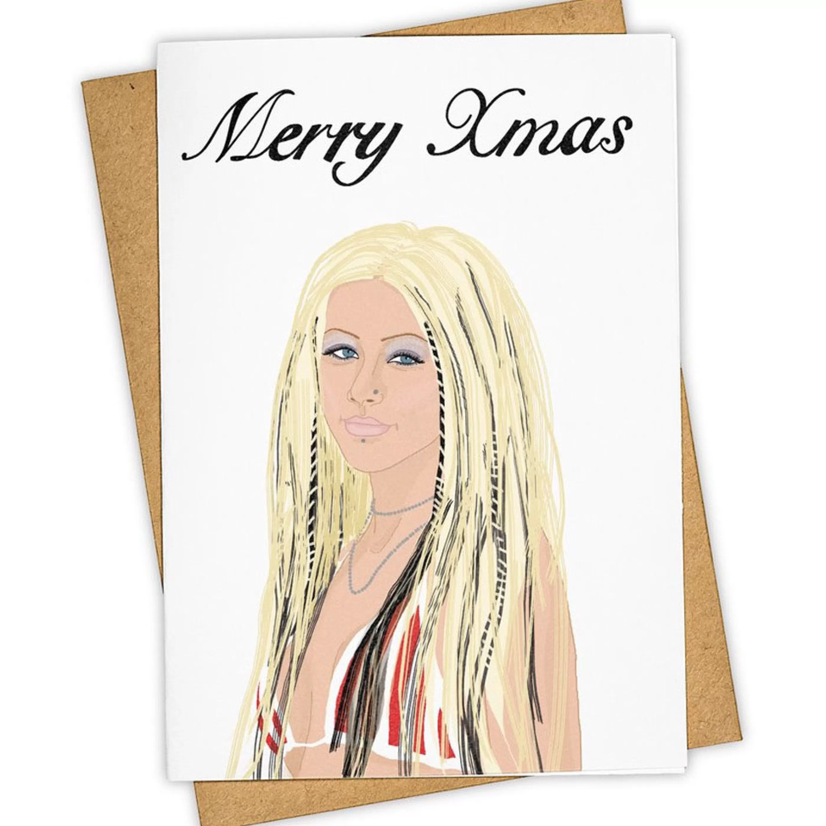 Tay Ham Merry Xmas Christina Aguilera Card New