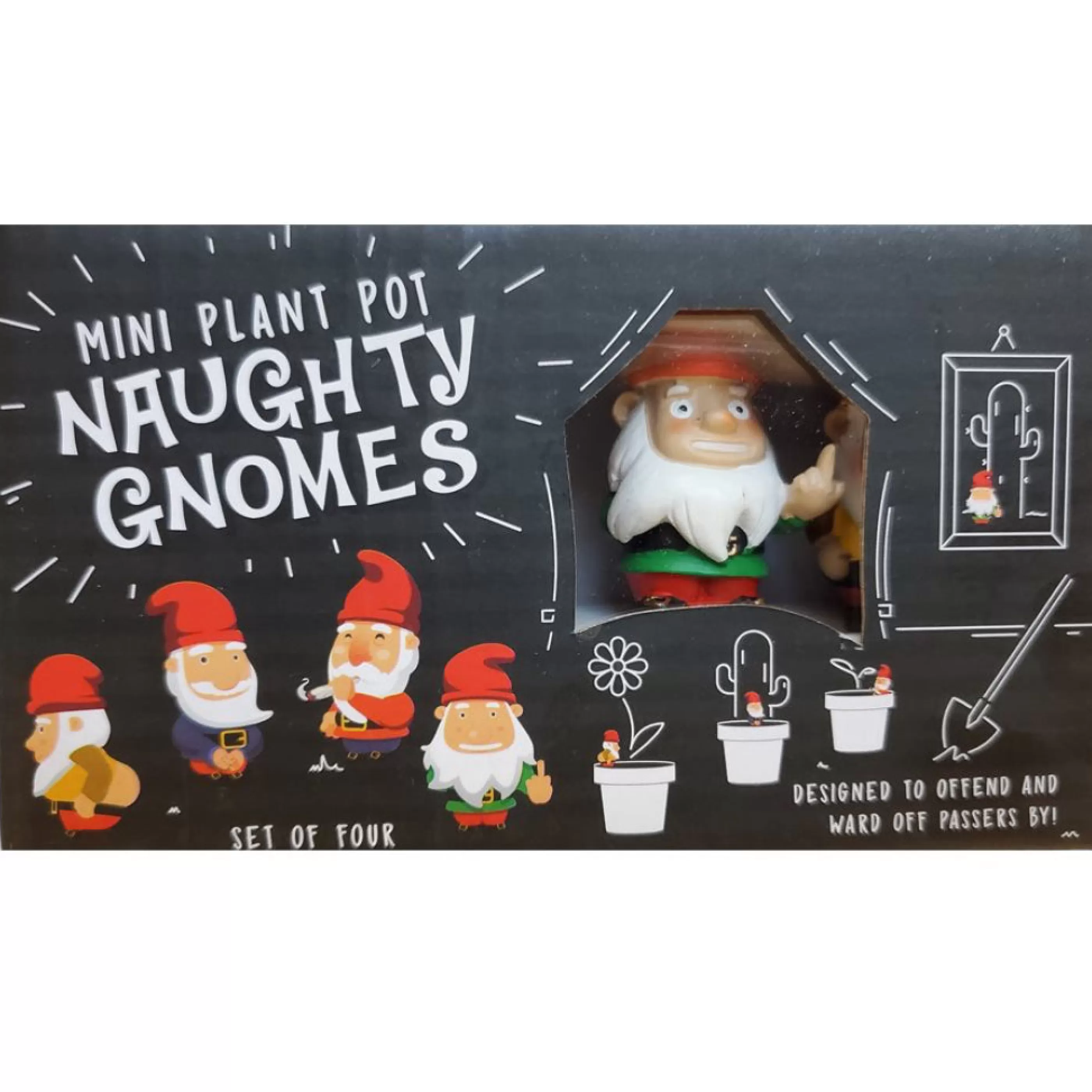 Gift Republic Home Accessories>Mini Plant Pot Naughty Gnomes