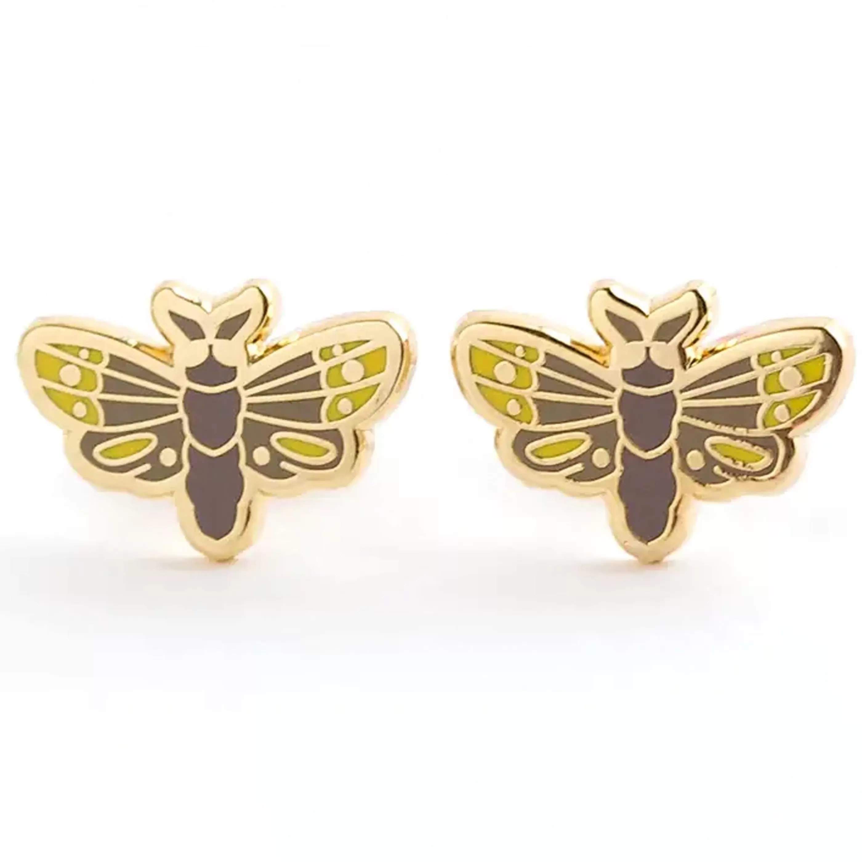 LuxCups Creative Jewellery>Moth Enamel Earrings