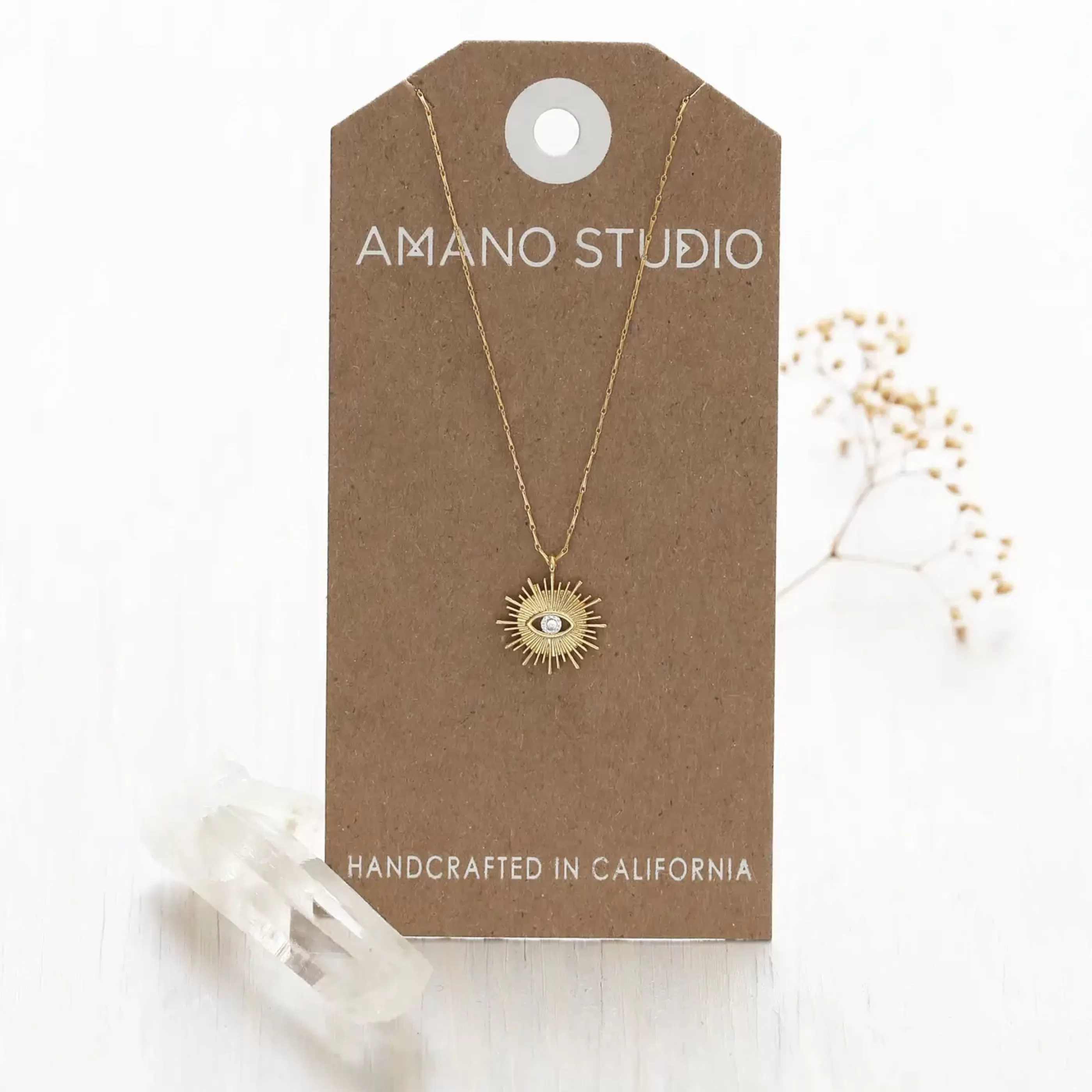 Amano Studio Jewellery>Mystic Eye Necklace Crystal