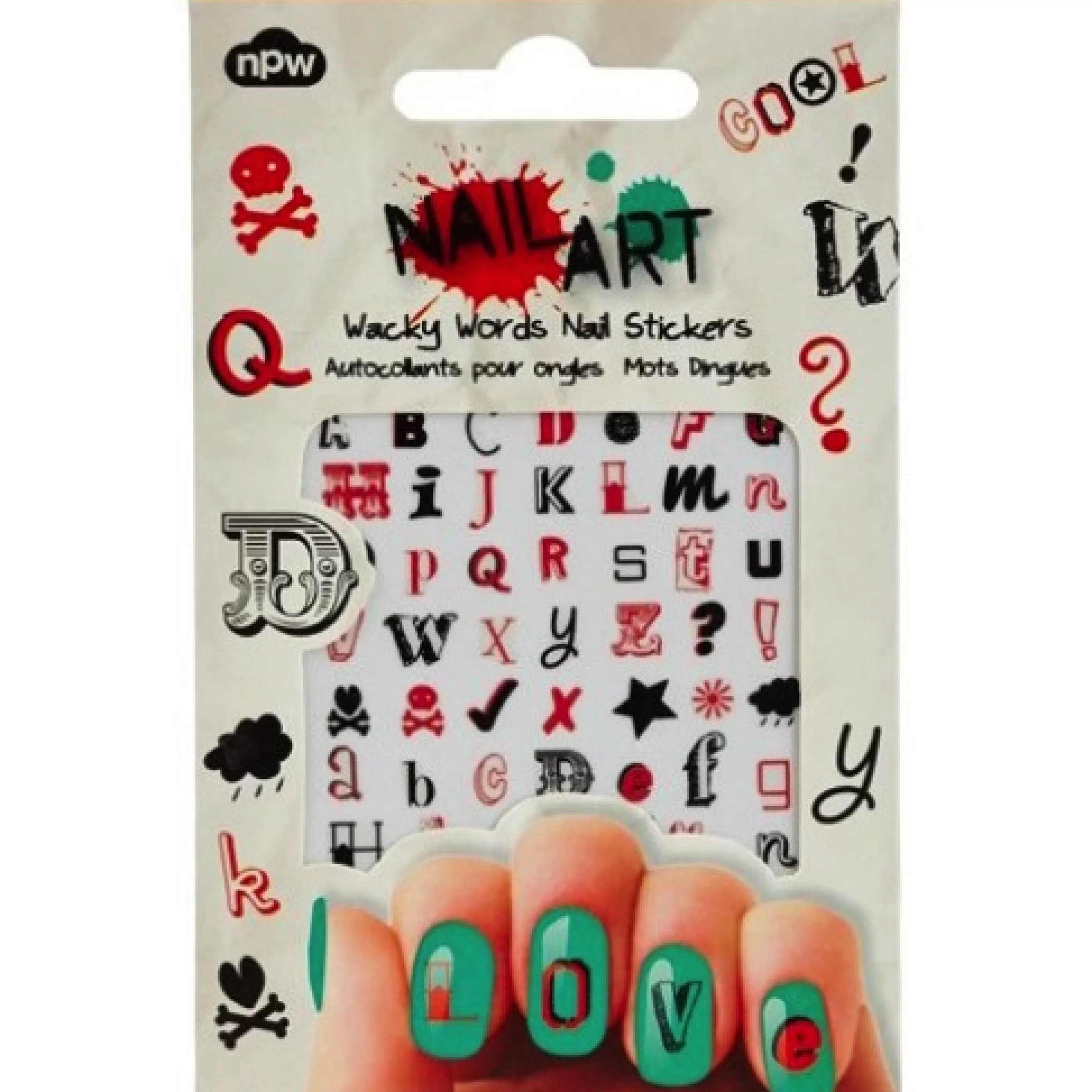 NPW Bath & Shower>Nail Art Stickers - Wacky Words